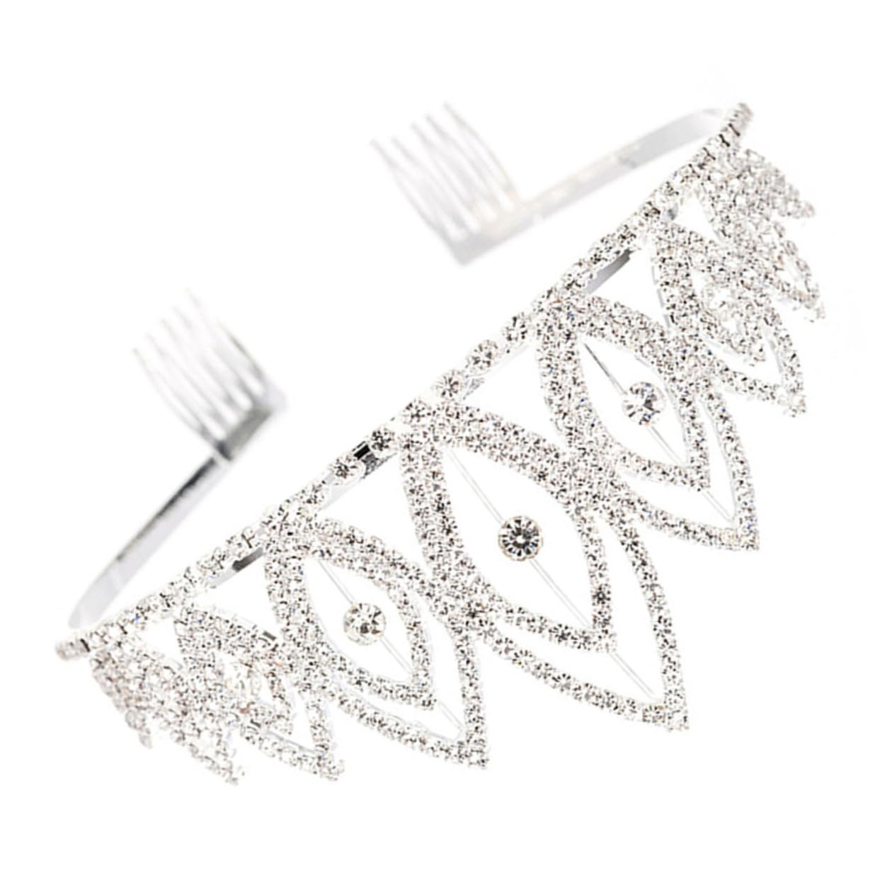 Beavorty 3-Piece Bridesmaid Hair Jewelry Set - Wedding Tiara Crown, Baroque Bridal Headdress & Crystal Comb for Bridal Party, Prom, and Formal Events | Elegant European & American Style Hair Accessories for Weddings, Balls, and Special Occasions