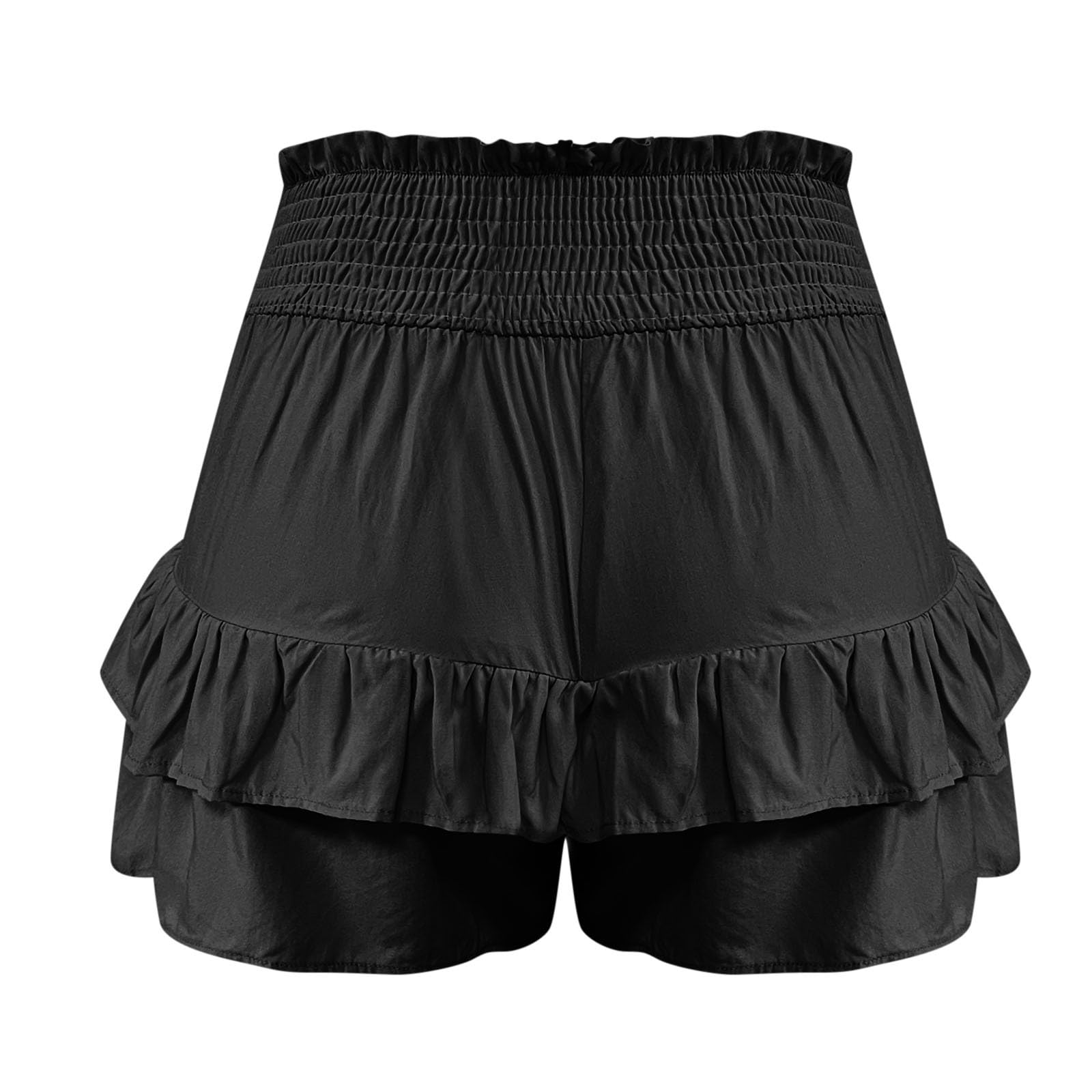 Women's High Waisted Stretchy Shorts - Summer Casual Wide Leg Pants for Beach & Travel