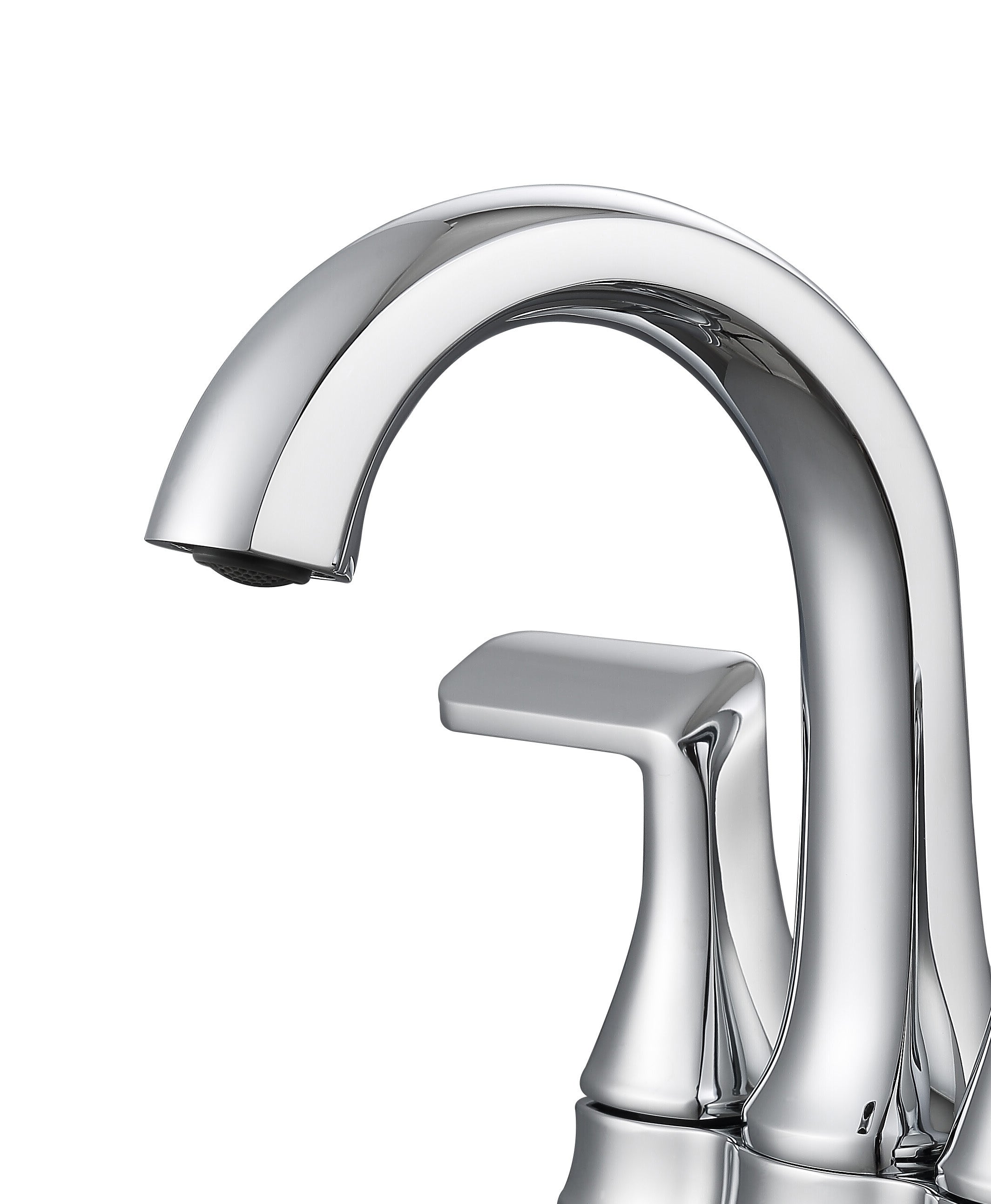Arezzo Deck Mount Bathroom Faucet - Chrome Finish Single Handle Bathroom Sink Faucet for Vanity, Powder Room & Guest Bath Installation