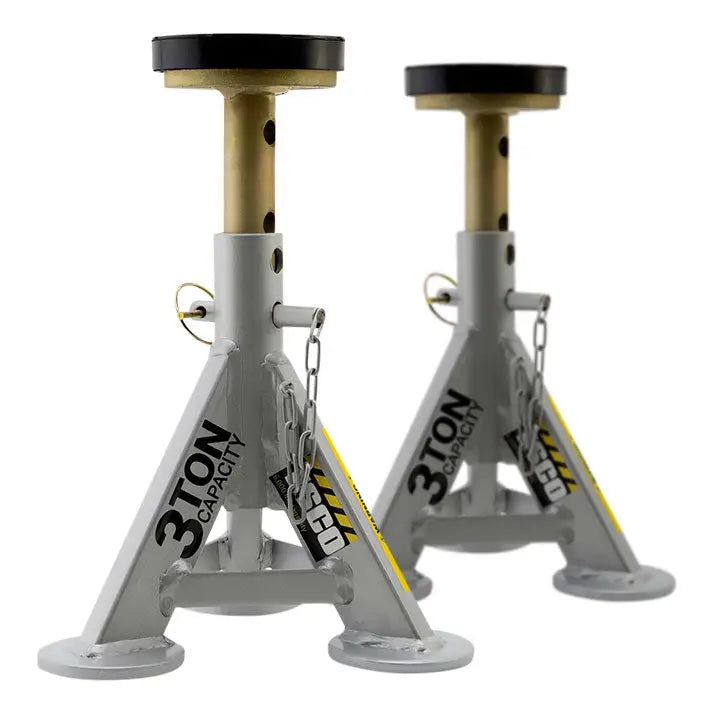 ESCO 10499 3 Ton Short Jack Stands (Pair) - Heavy Duty Car Lift Support for Vehicle Maintenance, Tire Changes & Auto Repair - Compact Design for Low Clearance Vehicles