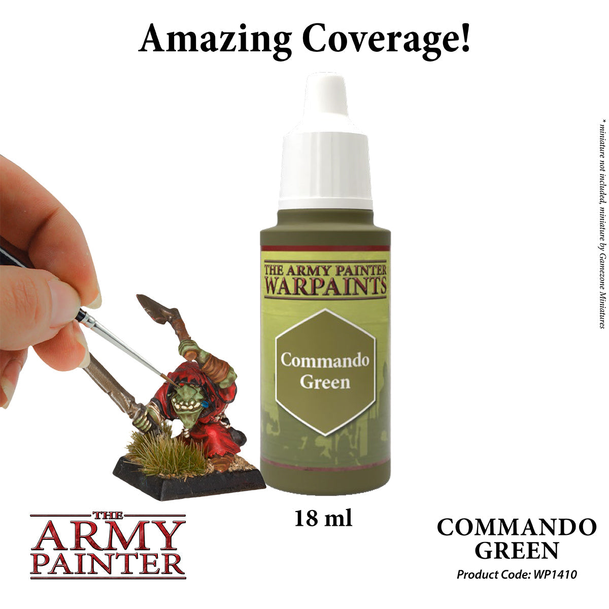 Commando Green Military Face Paint - Camouflage Makeup for Outdoor Activities, Hunting, and Airsoft - Long Lasting & Waterproof War Paint for Tactical Use