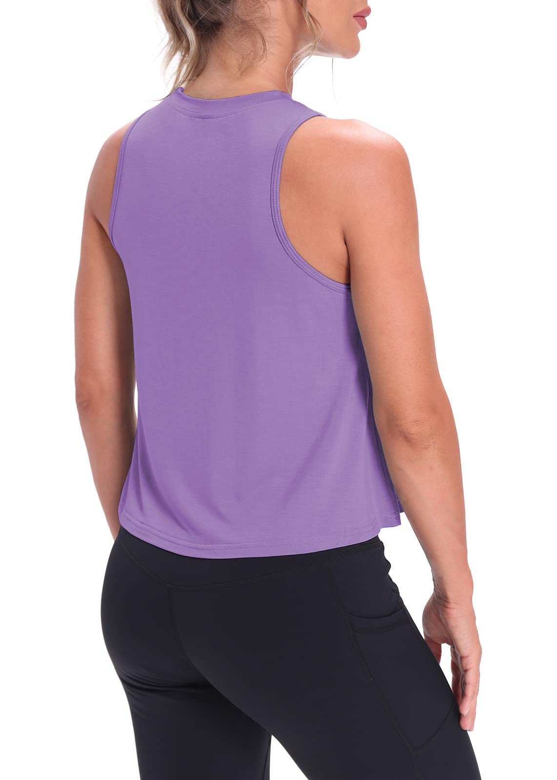 Women's Mippo Crop Tops - Breathable Workout Shirts & Flowy Athletic Tank Tops for Yoga, Running & Gym | Summer Fitness Apparel