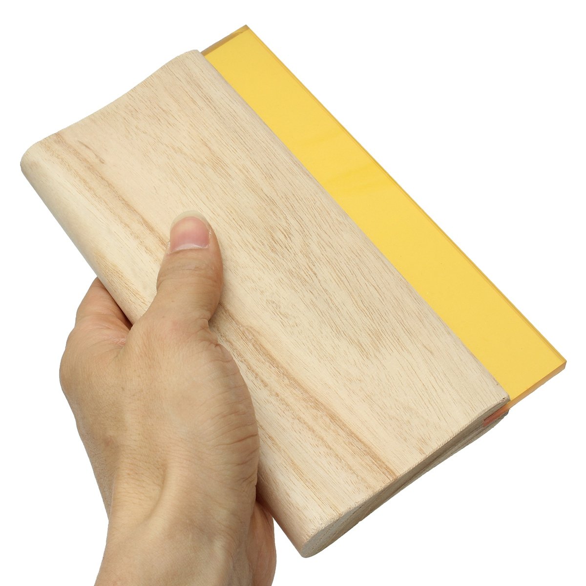 Tlilyy 8-Inch Screen Printing Squeegee - 70 Duro Hardness Ink Scraper Tool for DIY T-Shirt Printing & Fabric Art Projects