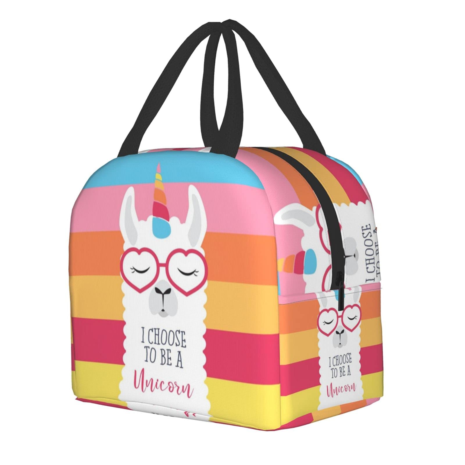 Insulated Unicorn Llama Lunch Box - Reusable Thermal Lunch Bag for Women & Men | Perfect for Office, School, Camping, Hiking, Picnics, Beach & Travel | Keeps Food Fresh All Day