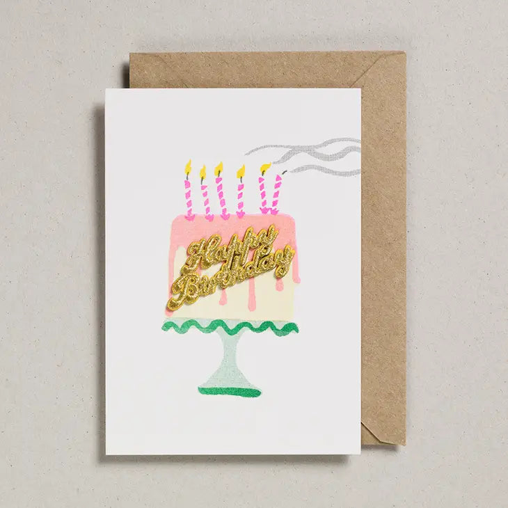 Personalized Birthday Cake Greeting Card - Elegant & Fun Celebration Card for Birthdays, Anniversaries, Parties | Perfect for Gifts & Special Occasions