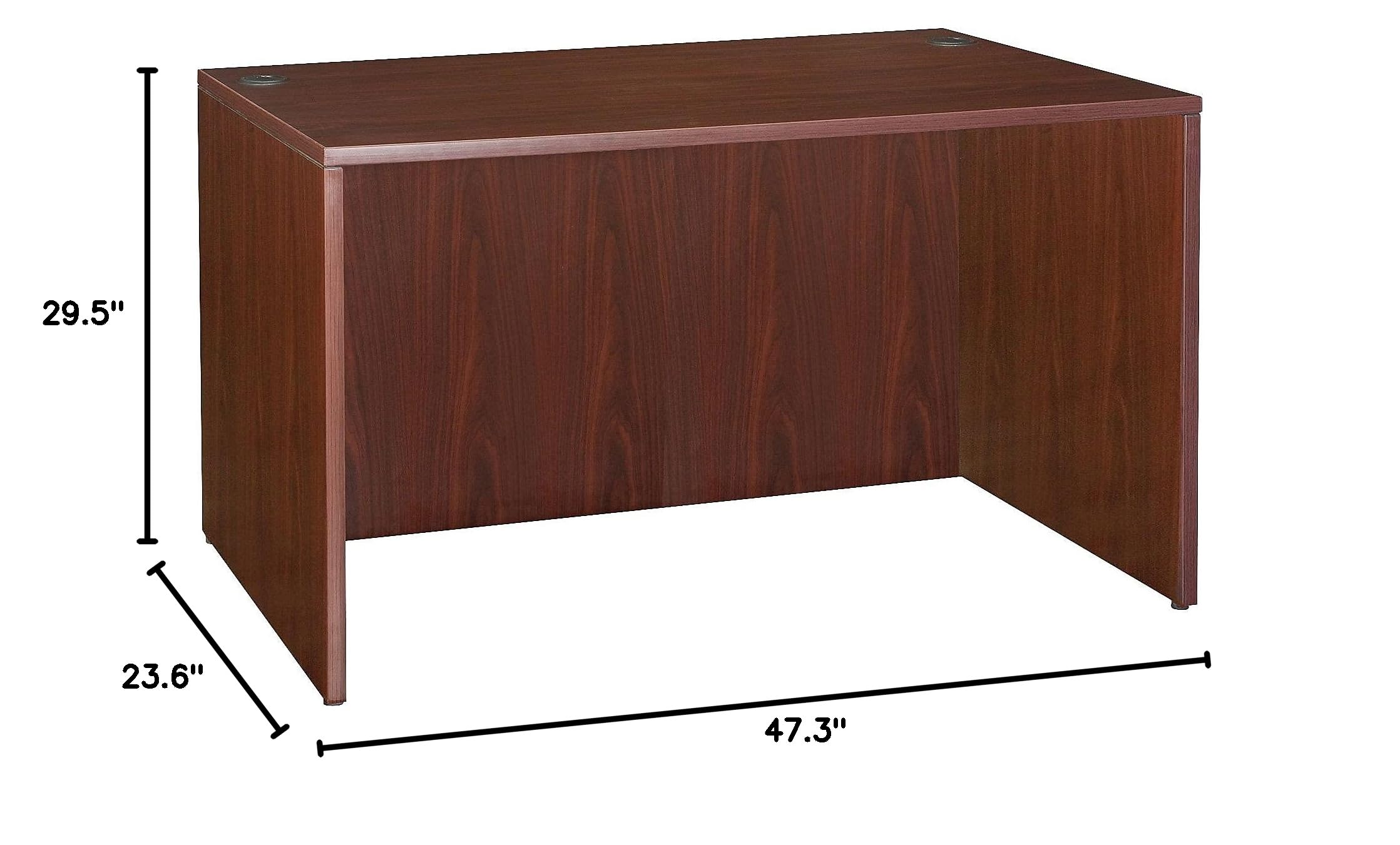 Lorell LLR69375 69000 Series Mahogany Wood Office Desk - Classic Executive Workstation for Home & Business Use