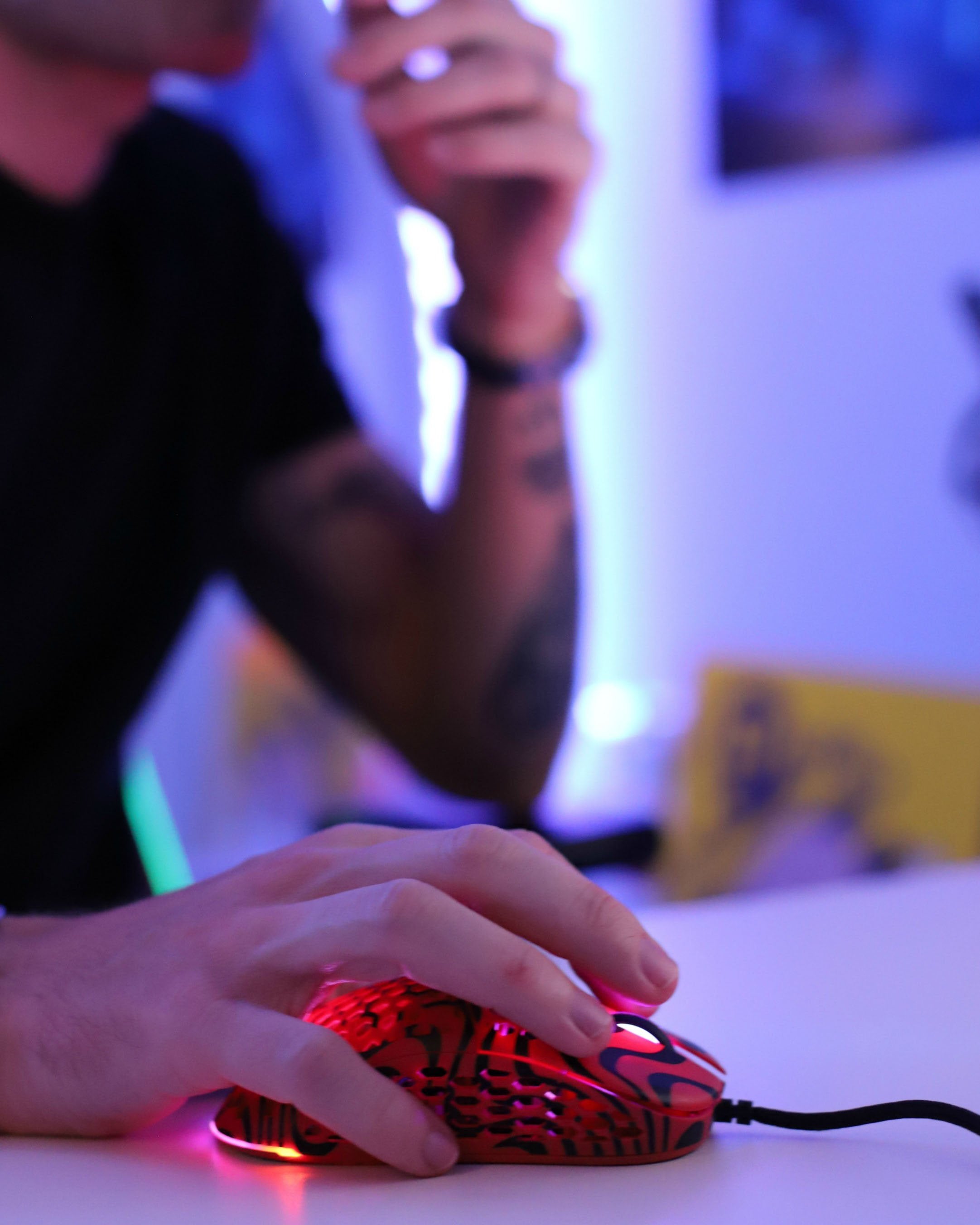 Pewdiepie X Ghost M1 UltraLight Wireless Gaming Mouse - Ergonomic RGB Wired/Wireless Computer Mouse for PC, Mac, Laptop - Perfect for FPS, MOBA, Esports & Streaming Gaming Sessions