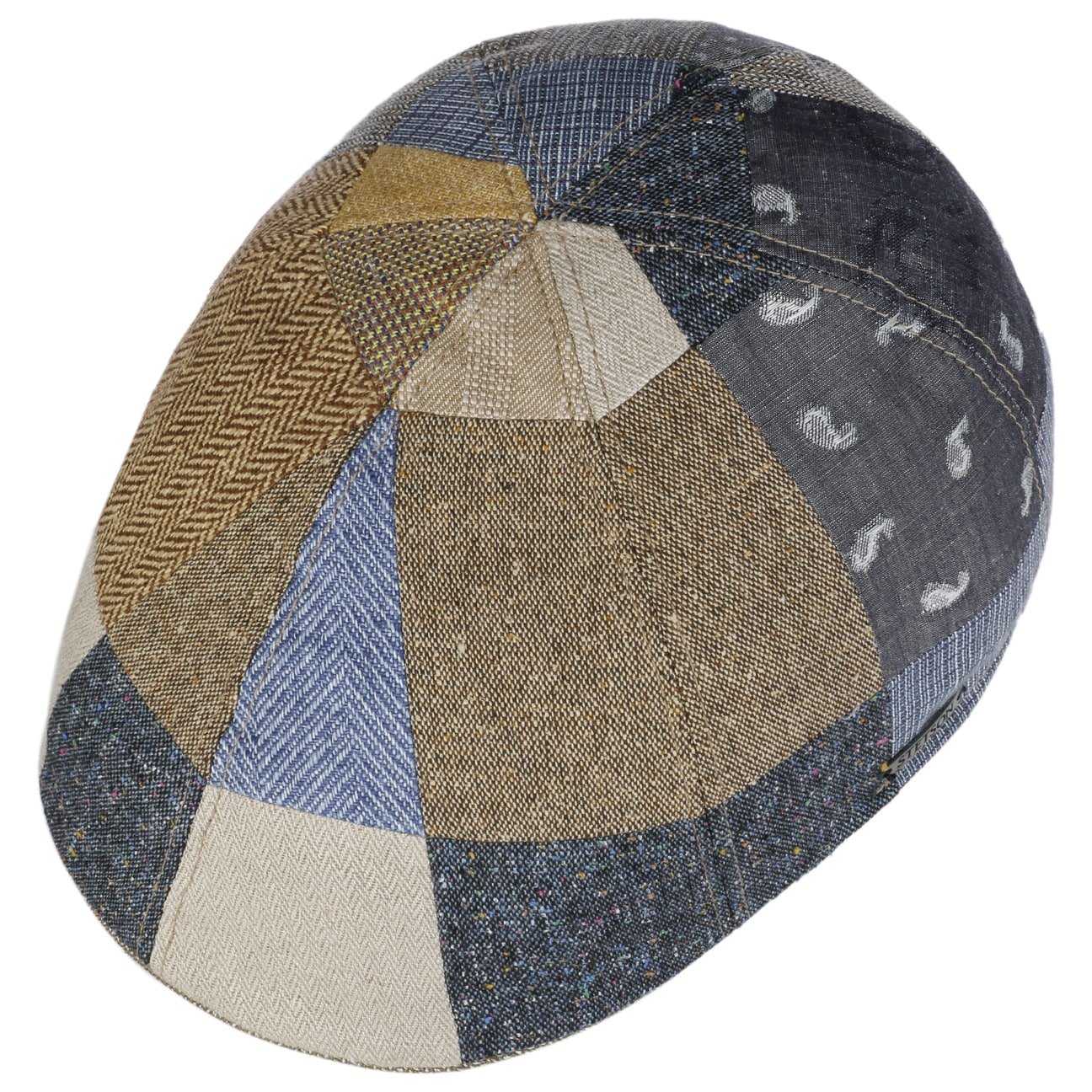 Stetson Texas Fresh Patchwork Flat Cap for Men - Stylish Western Cowboy Hat for Outdoor, Rodeo & Casual Wear