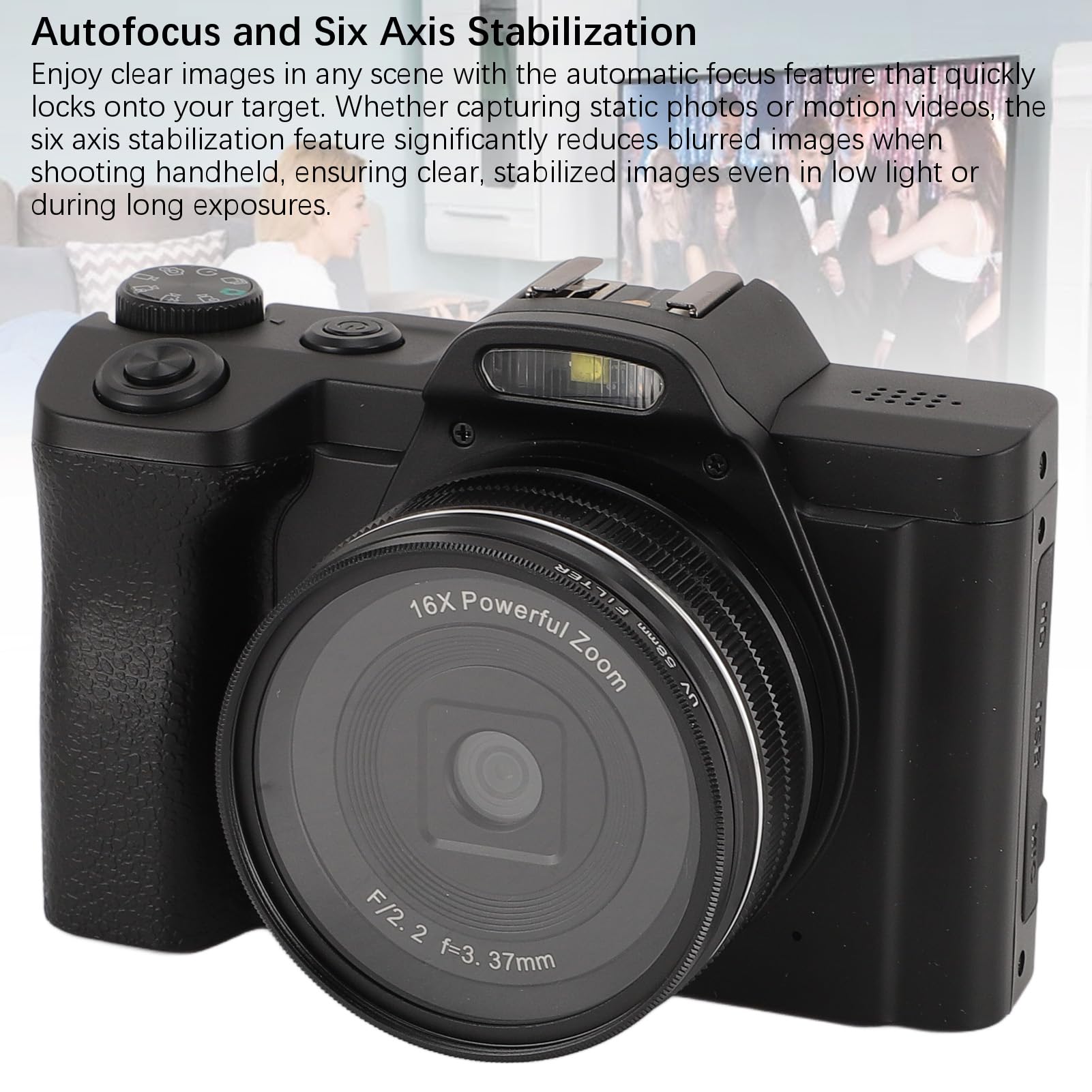 XUMIUZIY 5K Digital Camera for Vlogging & Photography - 48MP Autofocus, 16X Zoom, 3.5