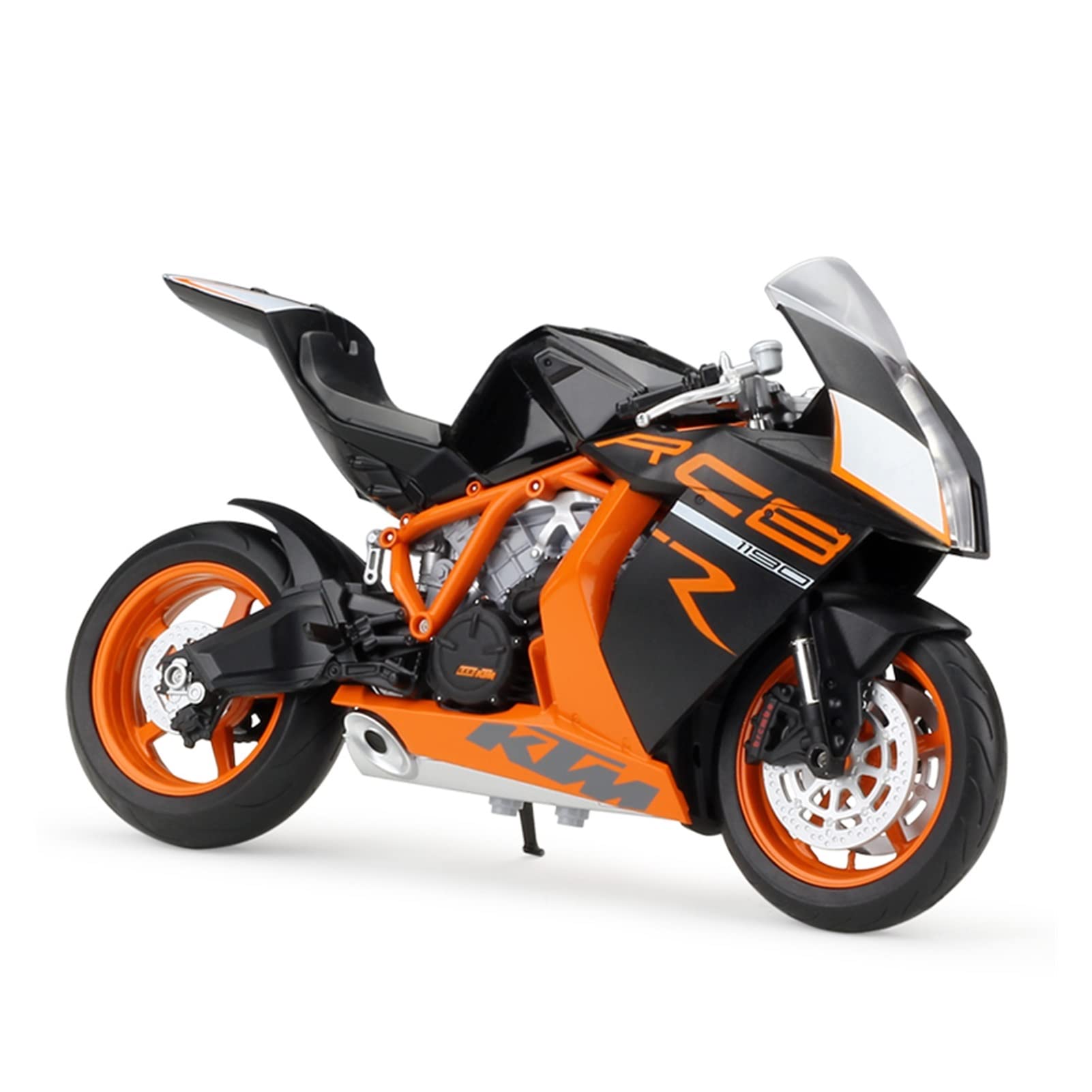 KTM 1190 RC8 R 1/10 Scale Die Cast Alloy Motorcycle Model - Premium Collectible Toy for Kids & Adults - Perfect for Display, Gifts & Motorcycle Enthusiasts