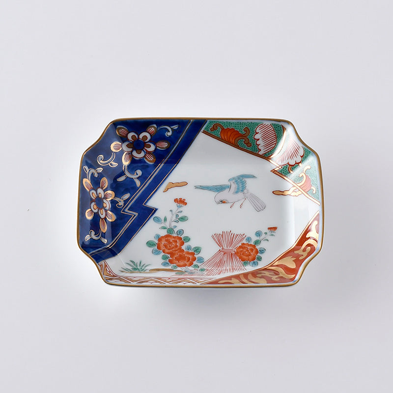 Hasami Yaki Ceramic Plate 16 cm (6.3 inches) - Handcrafted Japanese Peony and Bird Design - Elegant Dinnerware for Home Dining, Party Serving & Gift Giving