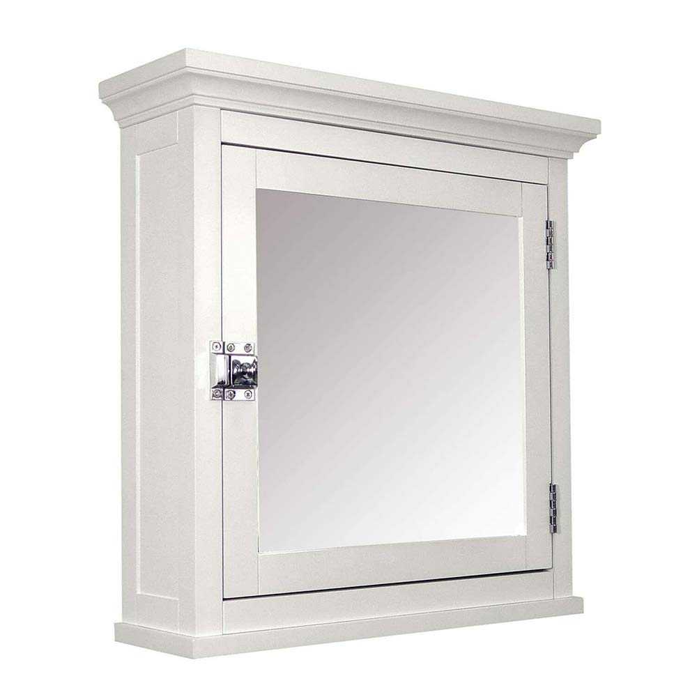 White MDF Wall Mount Medicine Cabinet - 18.5