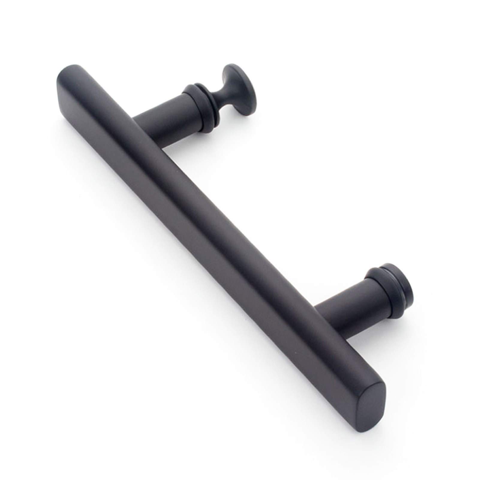 Stainless Steel Matte Black Glass Door Handle - 145mm Push Pull Shower & Bathroom Entry Handle for Interior & Exterior Doors | Durable & Stylish for Home, Office & Commercial Spaces