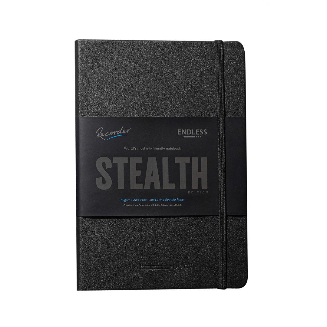 Endless Stealth Recorder Special Edition Black A5 - Mini Voice Recorder with Clear Audio, Perfect for Lectures, Meetings & Secret Recording | Portable & Discreet Design for Professionals & Students