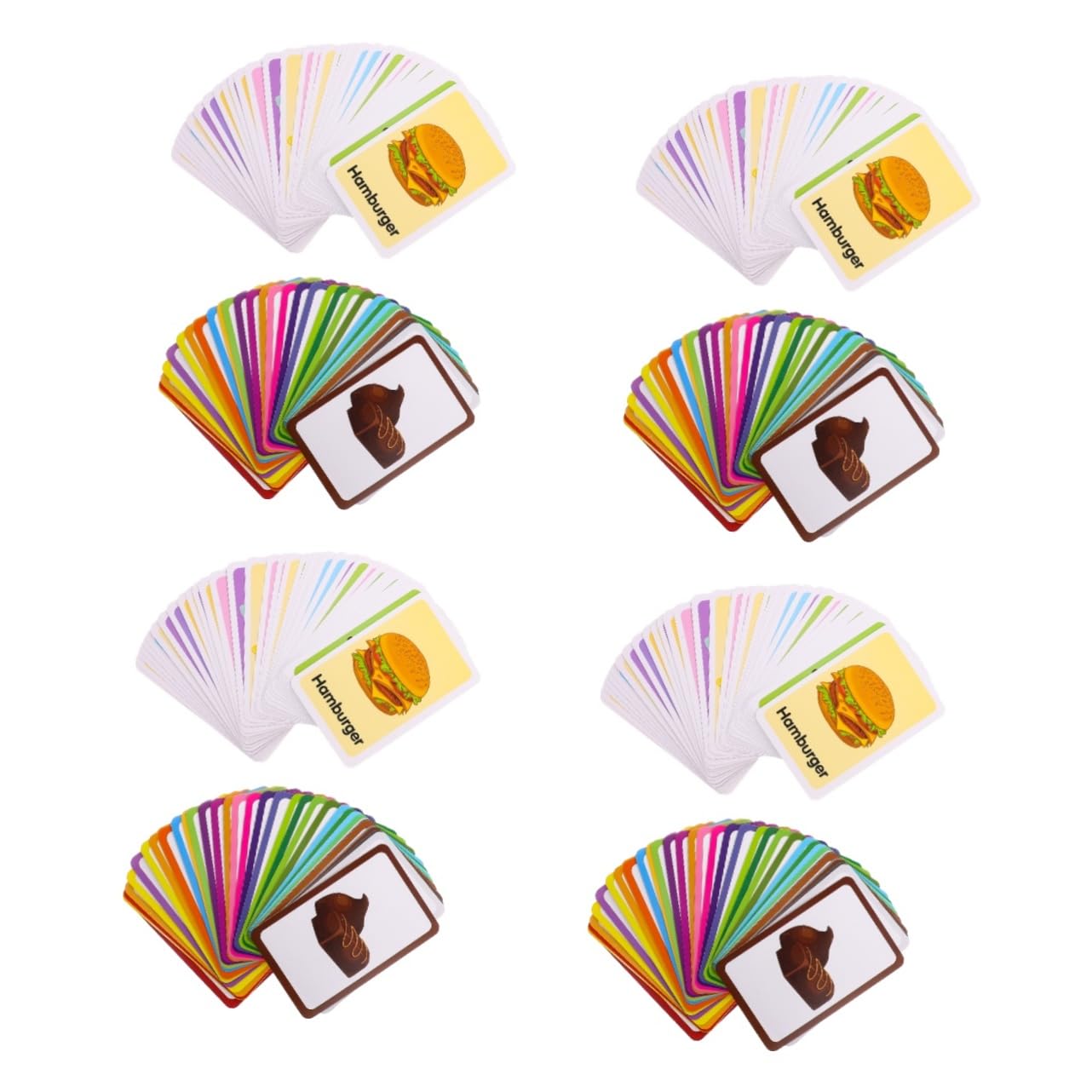 ERINGOGO 8 Sets Early Education Flash Cards - Color Learning Toys for Toddlers, Animal Cognitive Cards with Coated Surface | Portable Kids Educational Toys for Home & Travel Learning Activities