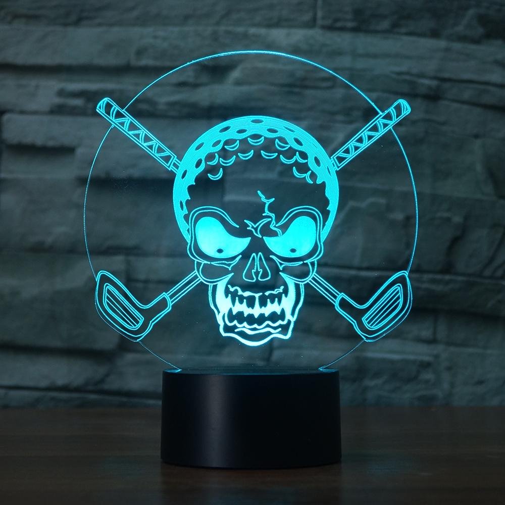 3D Skull Night Light with Touch Switch - 7 Color Changing LED Table Lamp for Home Decor, Kids Room, Birthday Gift & Christmas Decorations | Perfect for Bedside, Desk, and Party Ambiance