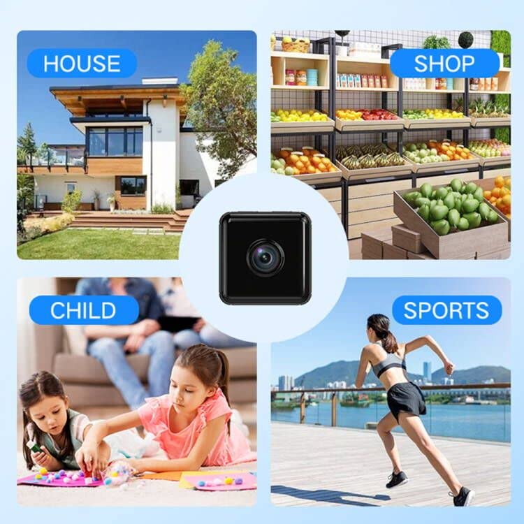 Mini WiFi Security Camera - Indoor/Outdoor Wireless Home Surveillance, Pet & Baby Monitor, No WiFi Needed for Recording | Perfect for Home, Office, Nursery & Pet Areas