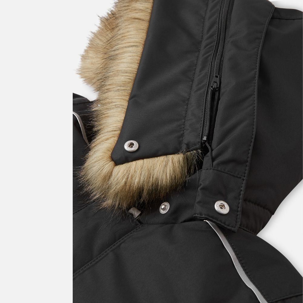 Reima Gotland Baby Snowsuit - Waterproof Winter Jacket & Pants Set for Infants & Toddlers (Black) - Perfect for Snow Play, Skiing & Cold Weather Adventures