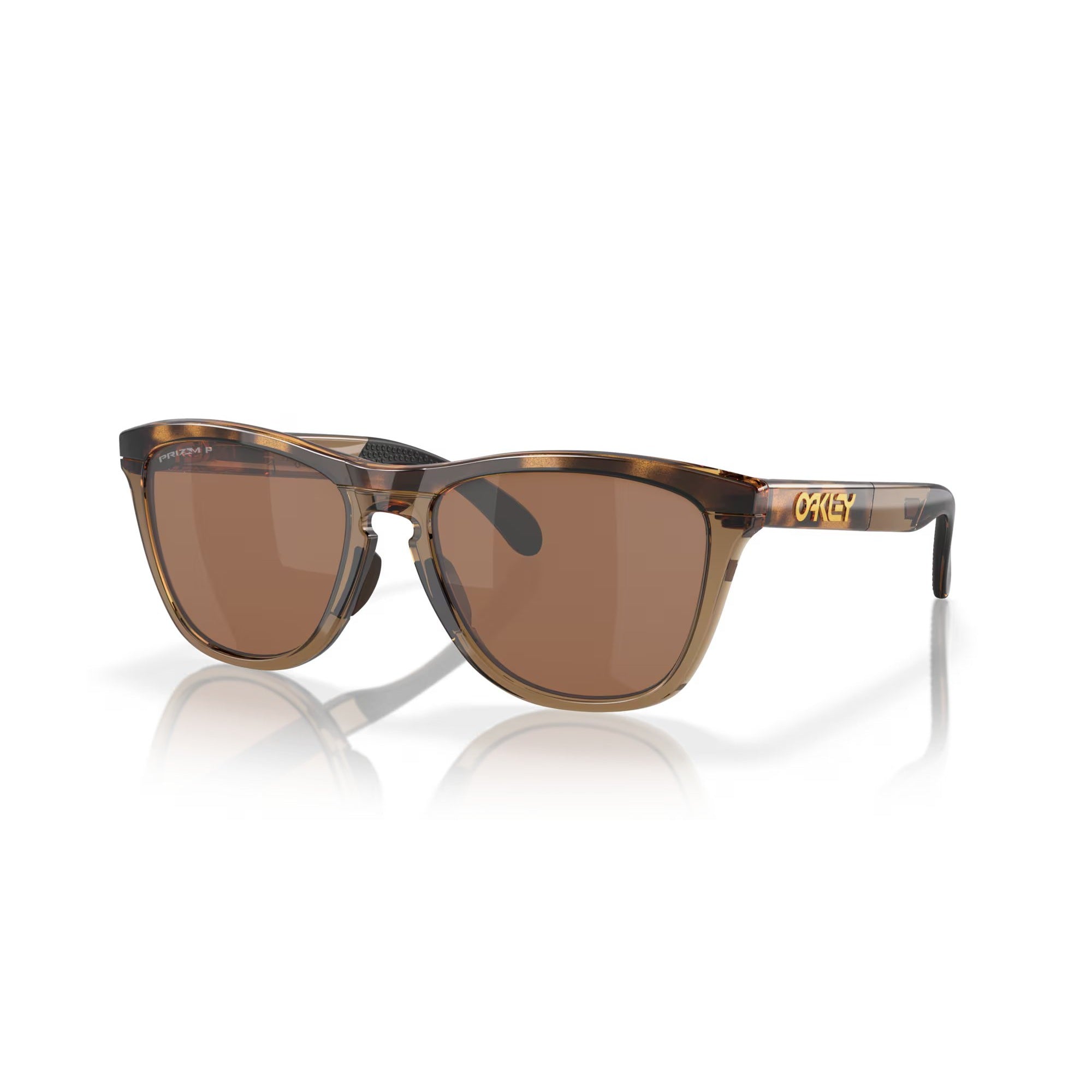 Oakley Frogskins Sunglasses - Brown Tortoise Frame & Brown Smoke Lenses - Stylish & Durable for Outdoor Sports, Driving & Fashion