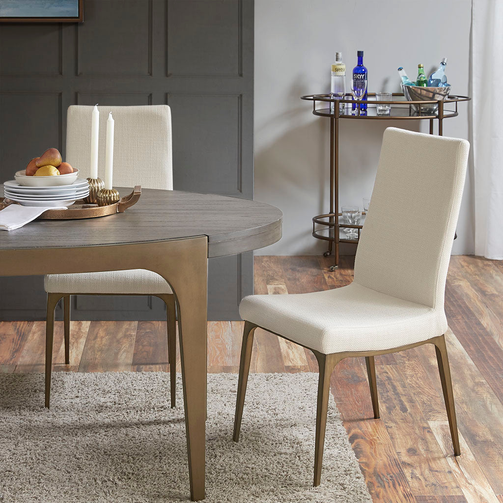 Captiva Modern Dining Chairs Set of 2 - Sturdy Wooden Side Chairs with Upholstered Seats - Perfect for Kitchen, Dining Room, and Breakfast Nook