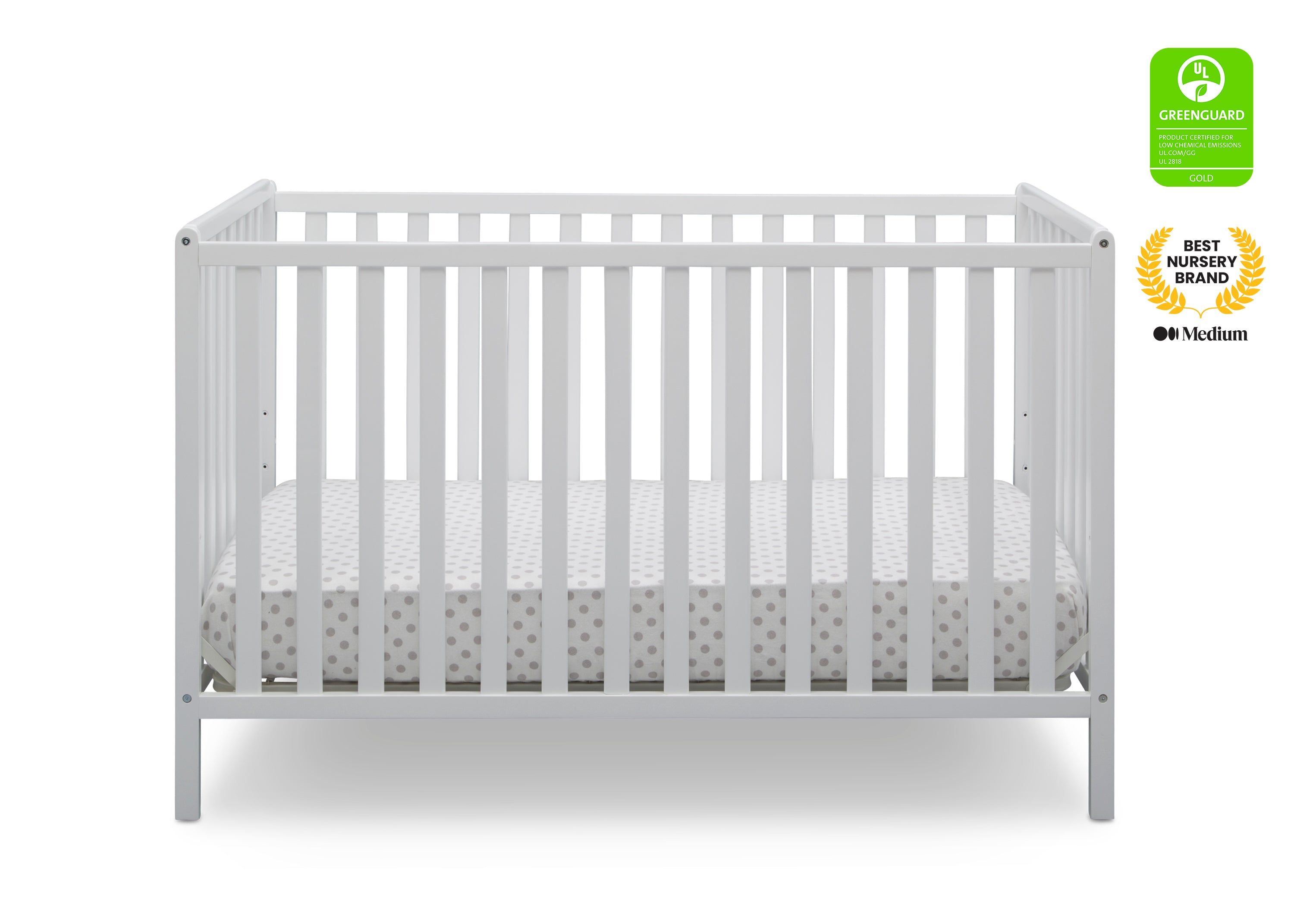 Heartland 4-in-1 Convertible Baby Crib - Toddler Bed, Daybed & Full-Size Bed - Safe Nursery Furniture for Newborn to Adult - Perfect for Baby Rooms, Daycare Centers & Guest Bedrooms