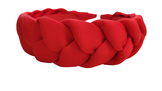 Anna Fashion Grosgrain Fabric Braided Headbands - 1 Inch Wide Hair Accessories for Women & Girls - Perfect for School, Work, Parties and Everyday Wear