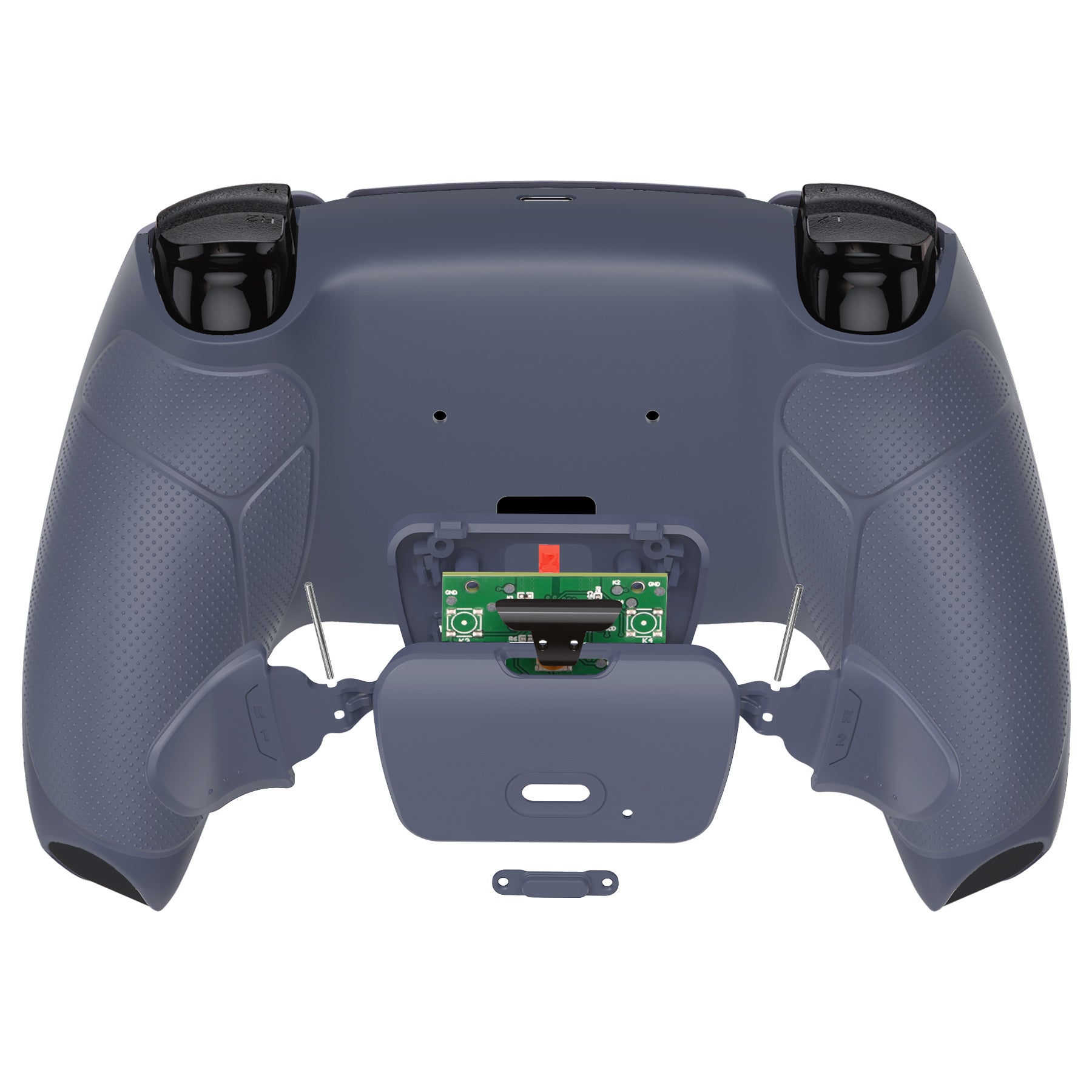 eXtremeRate Remappable RISE V3 Remap Kit for PS5 Controller BDM 030/040/050 - Rubberized Sterling Silver Back Buttons | Customizable Gaming Accessories for Competitive Play & Enhanced Performance