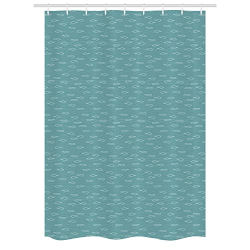 White and Pale Teal