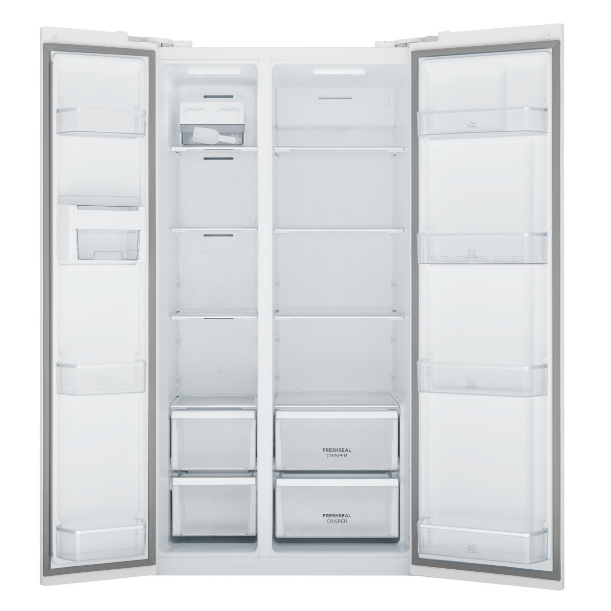 Westinghouse 624L Side by Side Refrigerator WSE6630WA - Energy Efficient Stainless Steel Fridge with Spacious Storage for Large Families & Entertaining