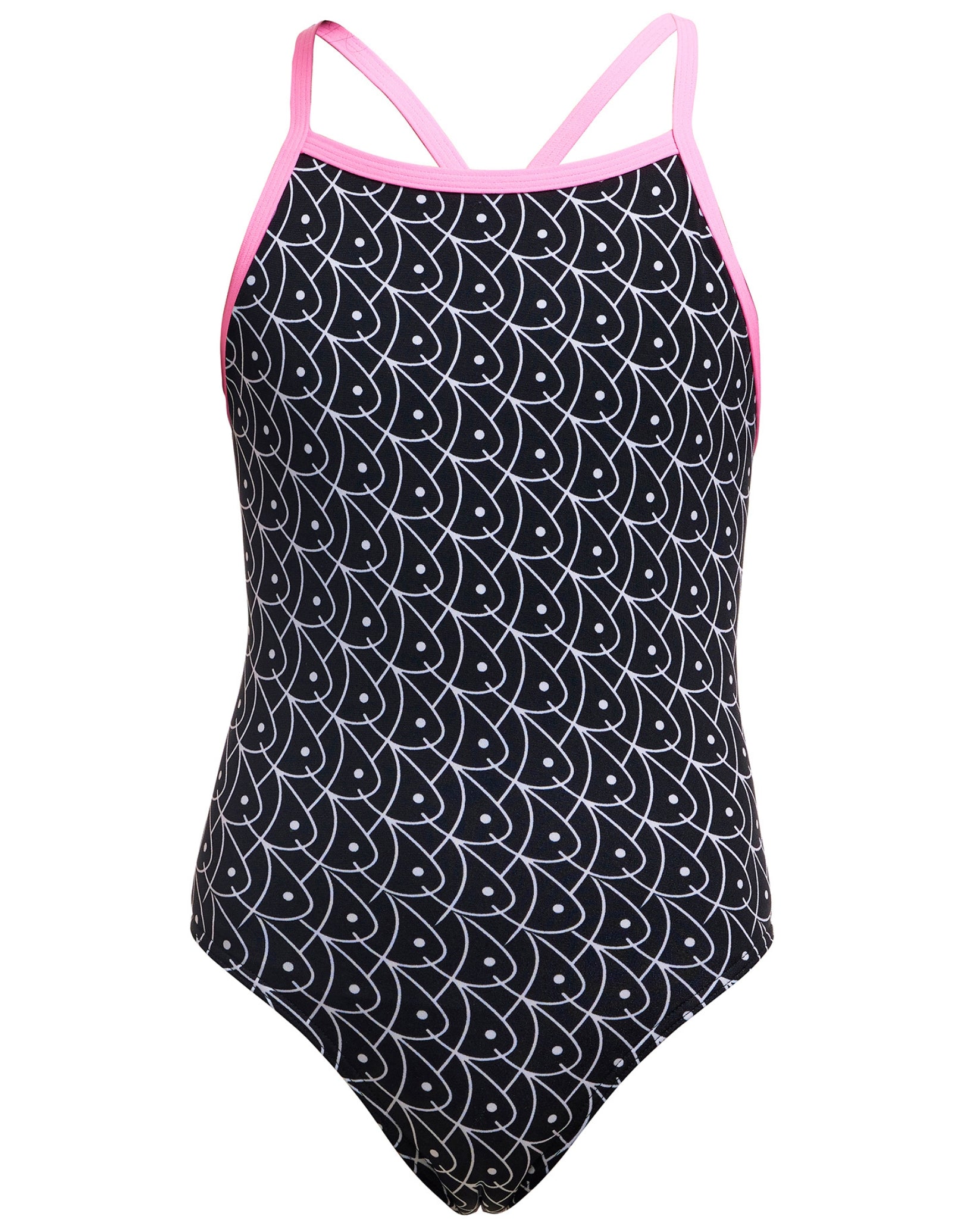 Sexy Tie-Front One-Piece Swimsuit for Women - Black & Pink Summer Beach Swimwear | Perfect for Pool Parties, Vacations & Tropical Getaways