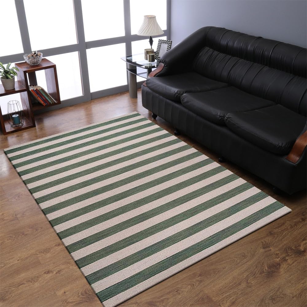 Hand Woven Flat Weave Kilim Wool Eco-Friendly Area Rug - 6'7