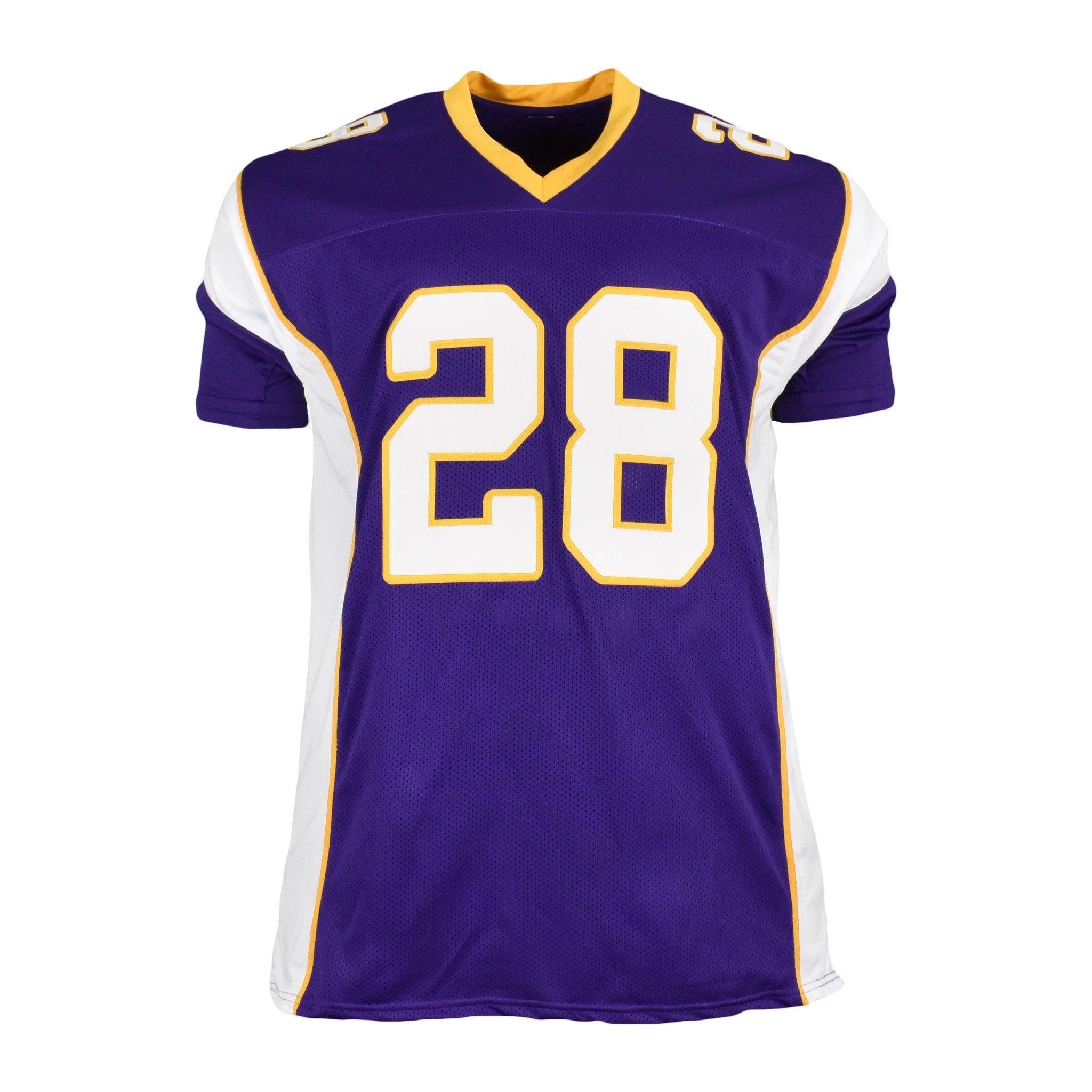 Authentic Adrian Peterson Signed Minnesota Vikings Purple Football Jersey - Beckett Certified - Perfect for Collectors, Fans & Sports Memorabilia Displays