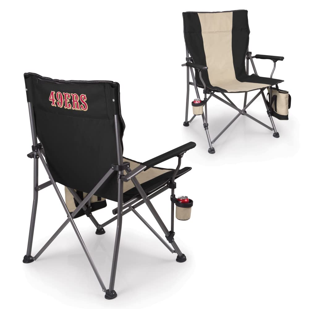 NFL Big Bear XXL Heavy Duty Camping Chair with Cooler & Carry Bag - 500 lb Capacity - Unisex Adult Beach Chair for Picnics, Tailgating, Sports Events & Outdoor Camping