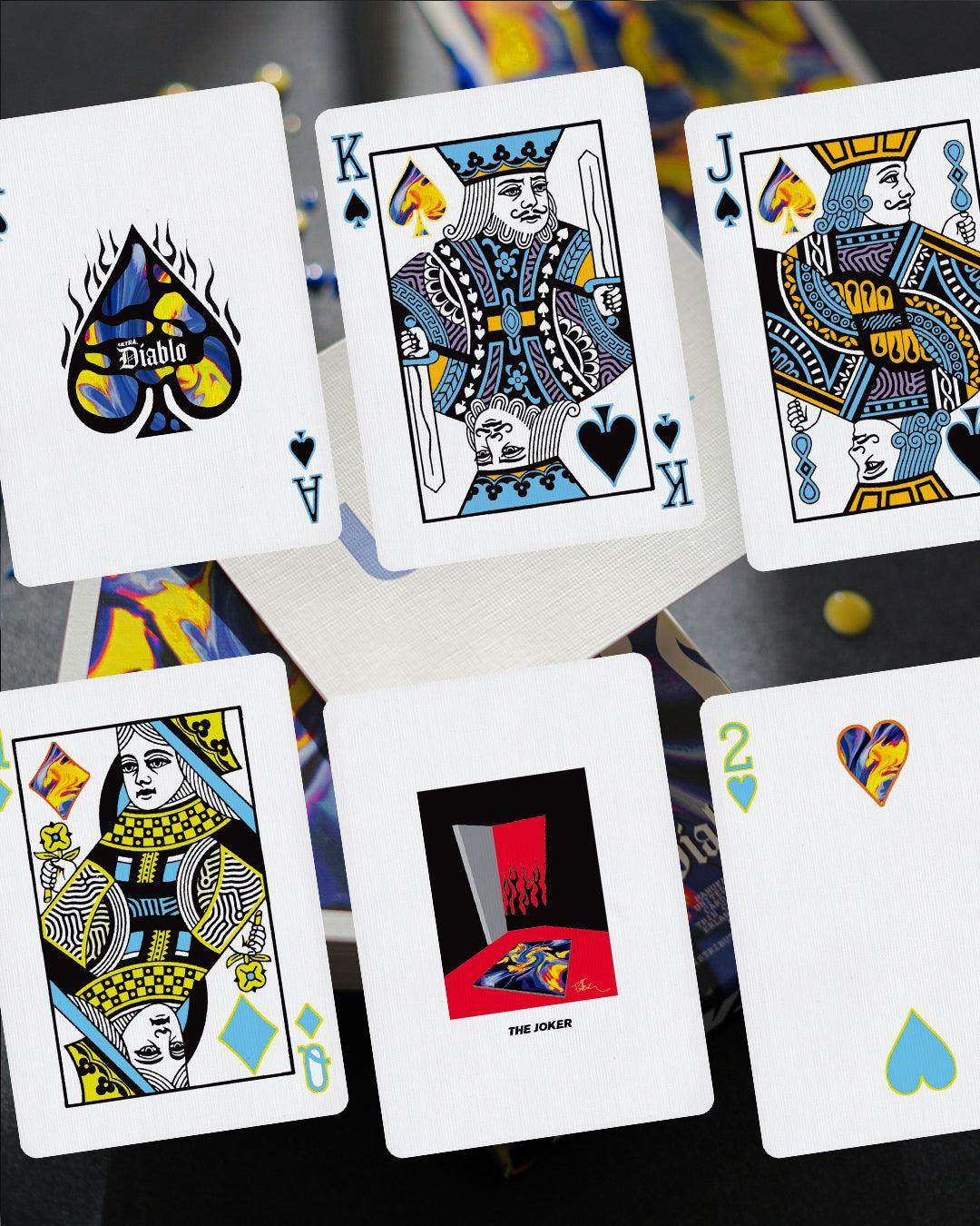 Premium Ultra Diablo Blue Playing Cards - High-Quality Poker Cards for Magic Tricks, Cardistry & Casino Games - Perfect for Parties, Poker Nights & Professional Performances