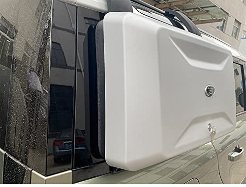 Exterior Side Mounted Gear Carrier Box for Land Rover Defender 90 & 110 (2020-2021) - Heavy Duty Aluminum Tool Storage & Luggage Box (Silver) - Perfect for Off-Road Adventures, Camping & Outdoor Gear Organization