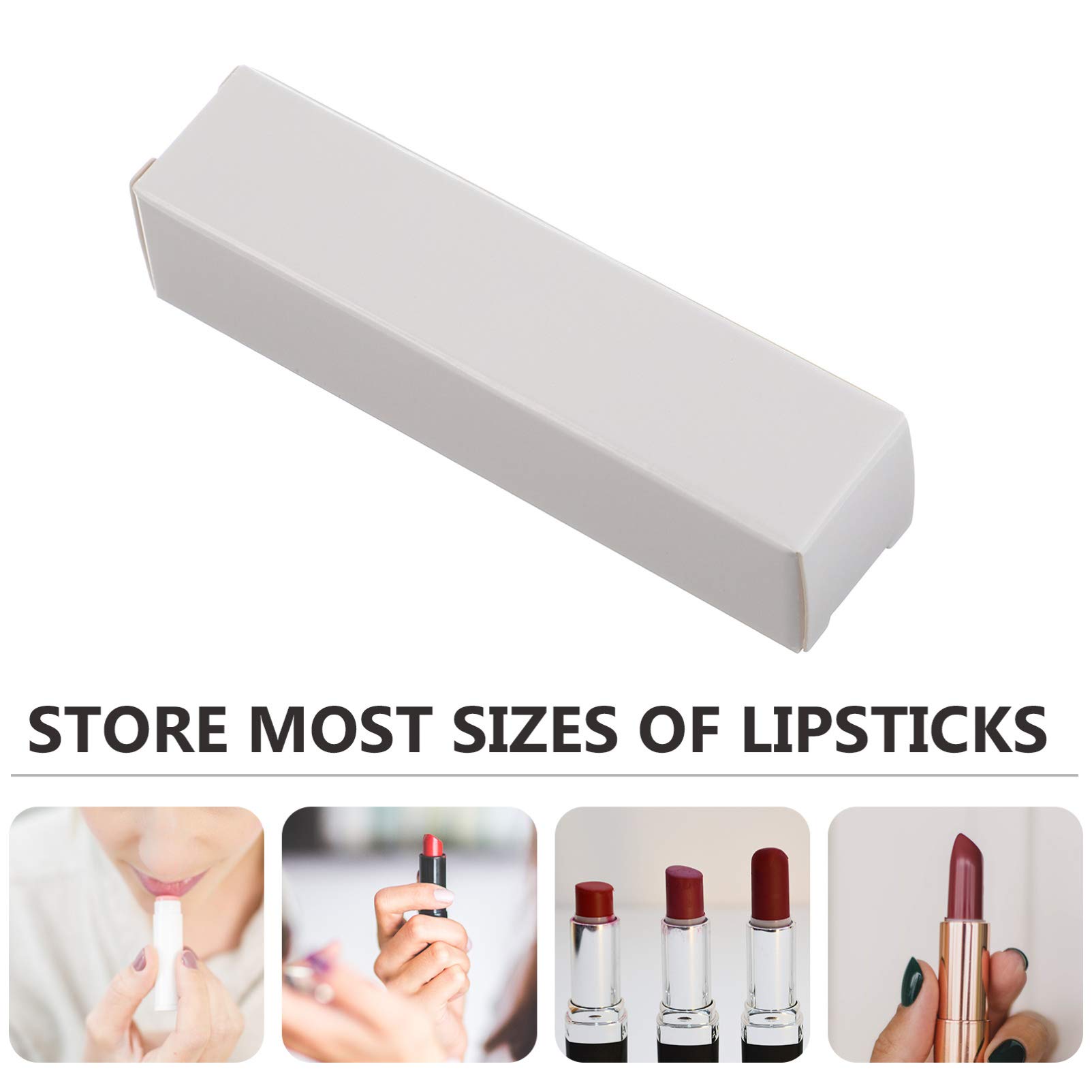 ARTIBETTER 50Pcs Empty Lip Gloss Tubes with Paper Boxes - White Cosmetic Packaging for Lipstick, Lip Balm & Perfume Storage | Perfect for DIY Beauty Products, Retail Display & Gift Packaging