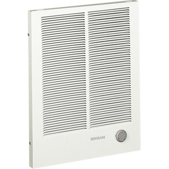 Broan 194 White Heavy Duty Rectangular Wall Heater 1500W/3000W 240V - Perfect for Garage, Basement & Workshop Heating