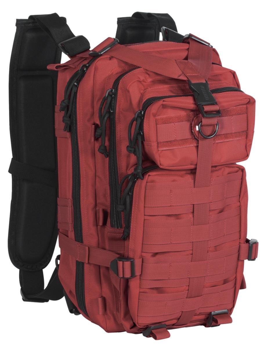Tactical Trauma First Aid Backpack Fully Stocked - Emergency Medical Kit for Survival, Hiking, Camping & Outdoor Adventures (Red)