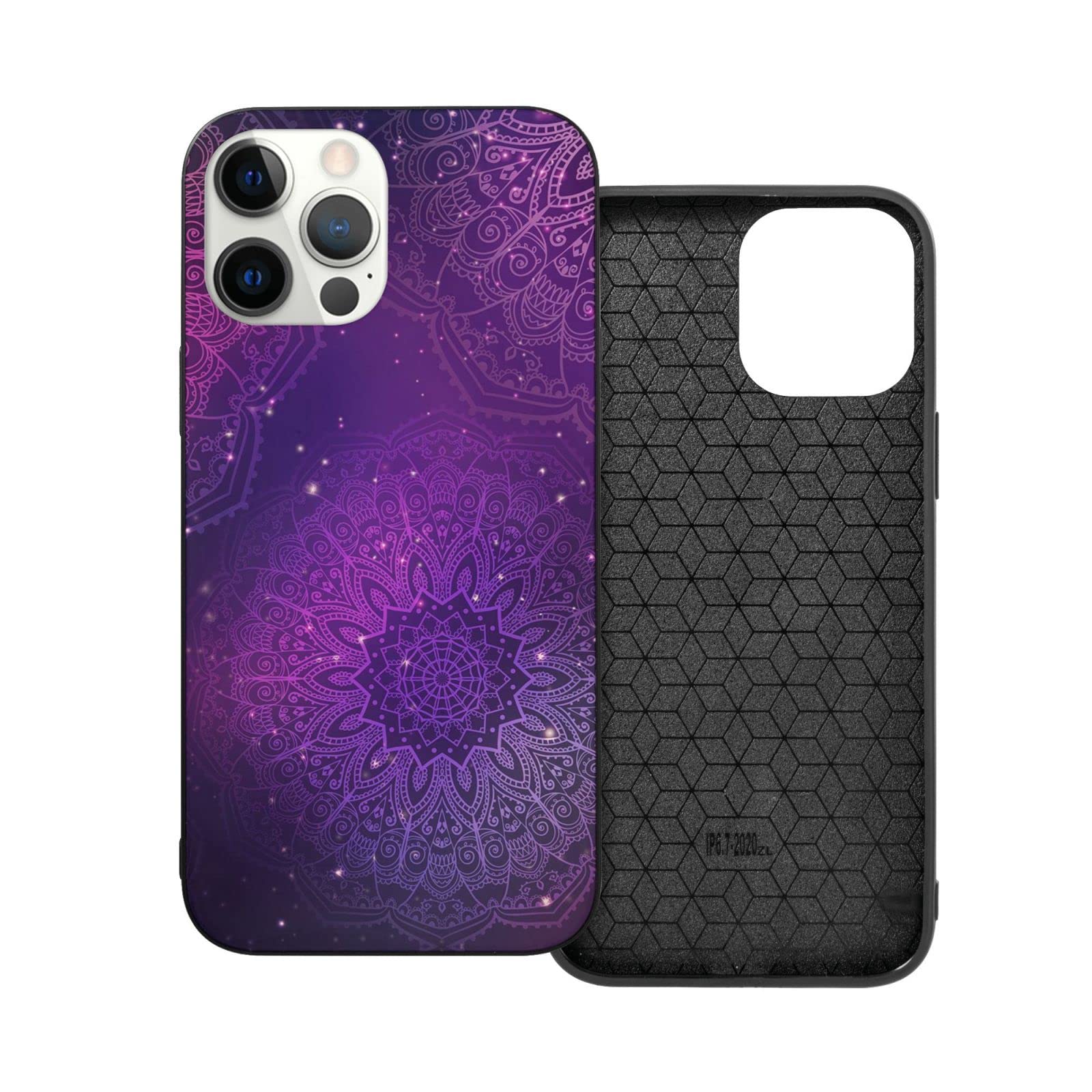 ASYG Mandala Flower Phone Case for iPhone 12 Mini - Soft TPU Shockproof Protective Cover with Crown Design for Women, Men, Teens | Perfect for Yoga, Meditation & Boho Lifestyle