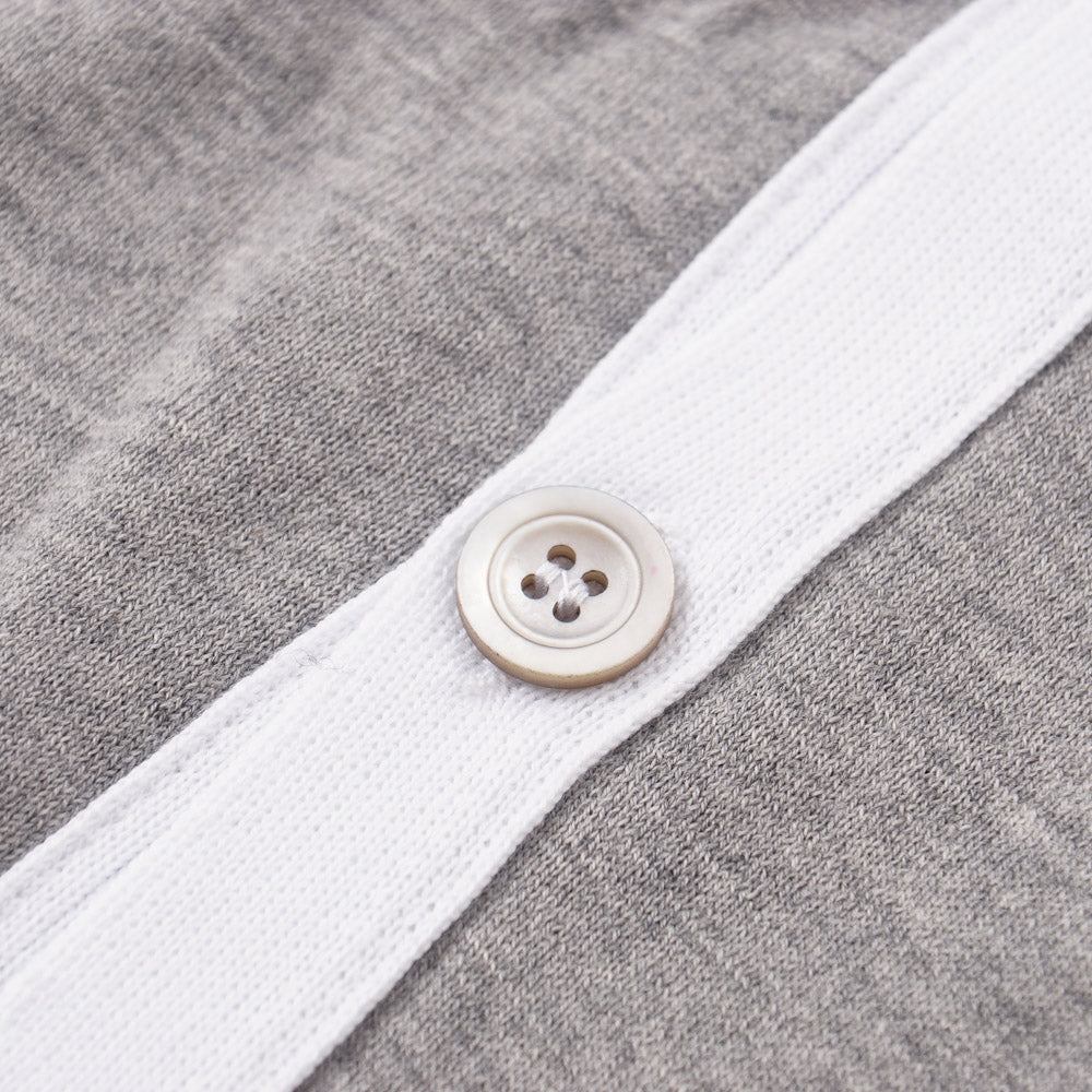 Kiton Lightweight Cotton Cardigan Sweater for Men - Soft Gray Knit Pullover | Perfect for Office Wear & Casual Outfits