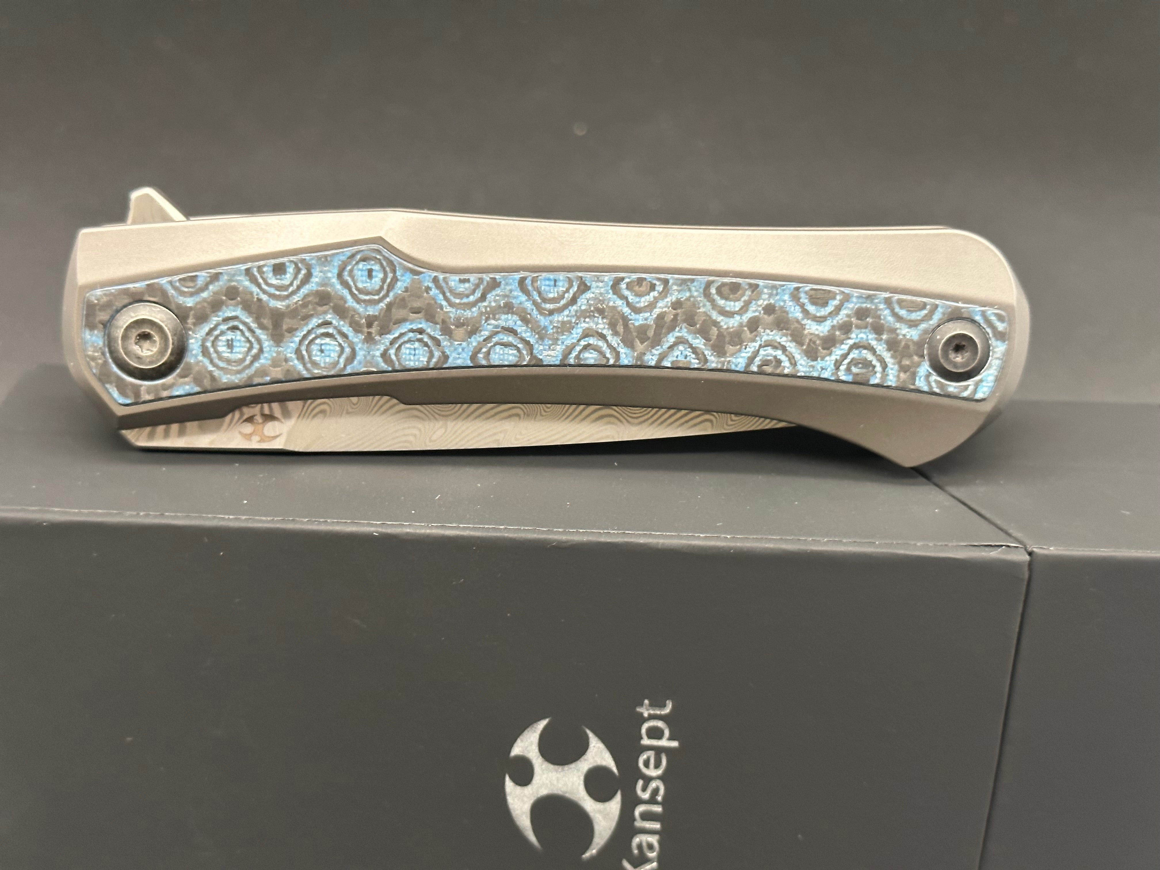 Kansept Kratos EDC Folding Pocket Knife - Premium Titanium Handle, Razor Sharp Blade for Outdoor, Camping, Hiking & Everyday Carry