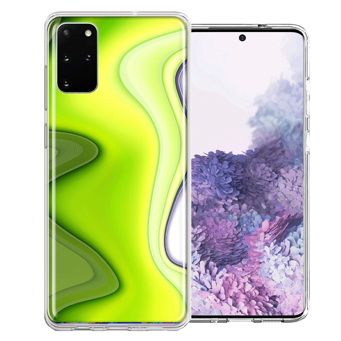 Samsung Galaxy S20 Phone Case - Green & White Abstract Design, Dual Layer Protection for Shock Absorption | Perfect for Everyday Use, Travel & Outdoor Activities