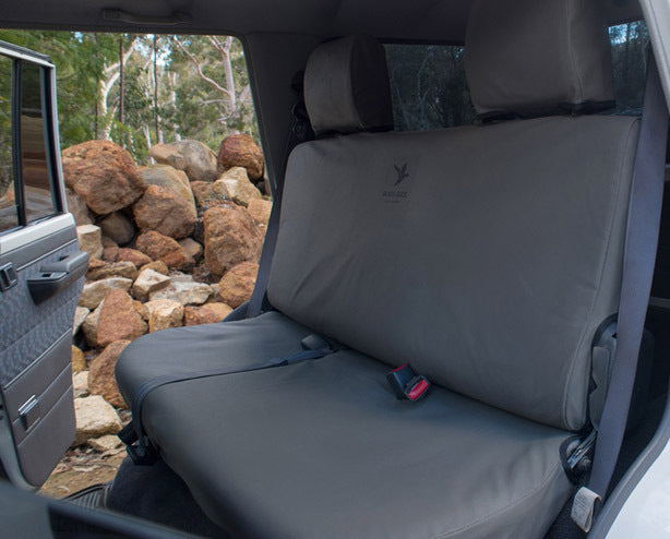 Premium Black Duck Canvas Seat Covers for UD Condor Medium Duty Trucks (2011-2023 Models) - Durable MK/PK Grey Truck Seat Protectors for Work & Off-Road Adventures