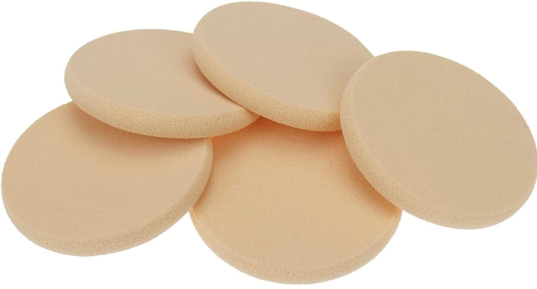 TopFinder® 8-Pack Soft Microfiber Makeup Sponge Puffs - Round Blender for Concealer & Foundation - Waterproof Beauty Blenders for Flawless Makeup Application (Perfect for Daily Use, Travel & Professional Makeup Artists)
