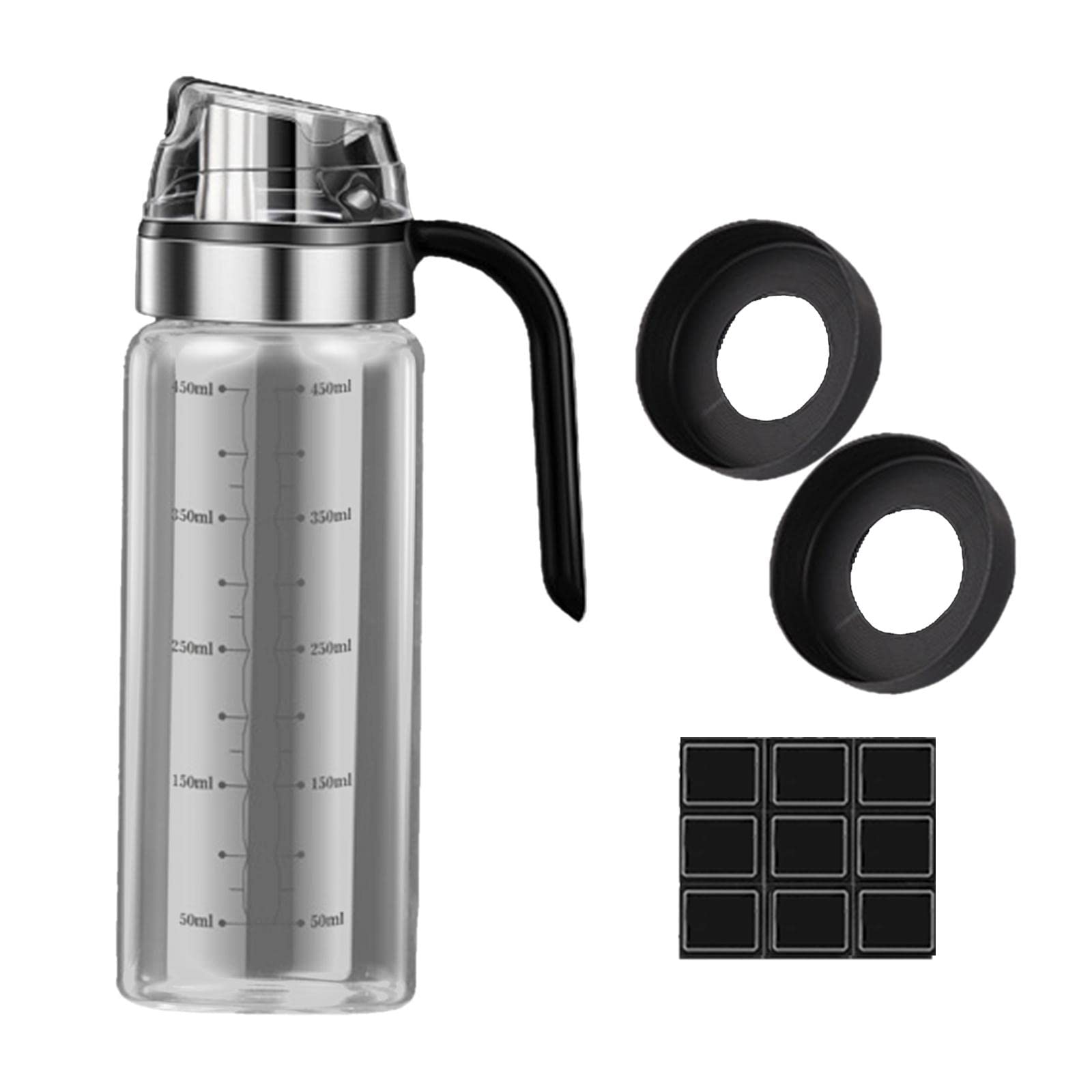 SM SunniMix Portable Glass Oil Bottle - 8oz Empty Oil Dispenser for Cooking, Salad Dressing & Seasoning | Leak-Proof Kitchen Storage Container | Perfect for Home, Restaurant & Travel Use