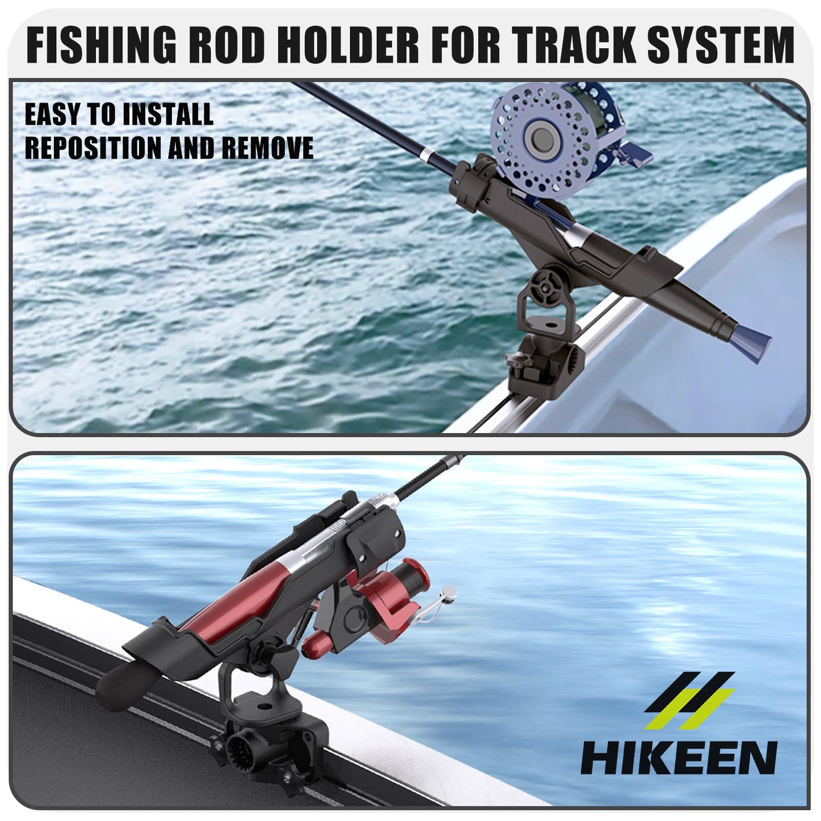Adjustable 360° Fishing Rod Holders for Boats - Combo Mount Fishing Pole Holders & Rack | Perfect for Saltwater, Freshwater & Offshore Fishing