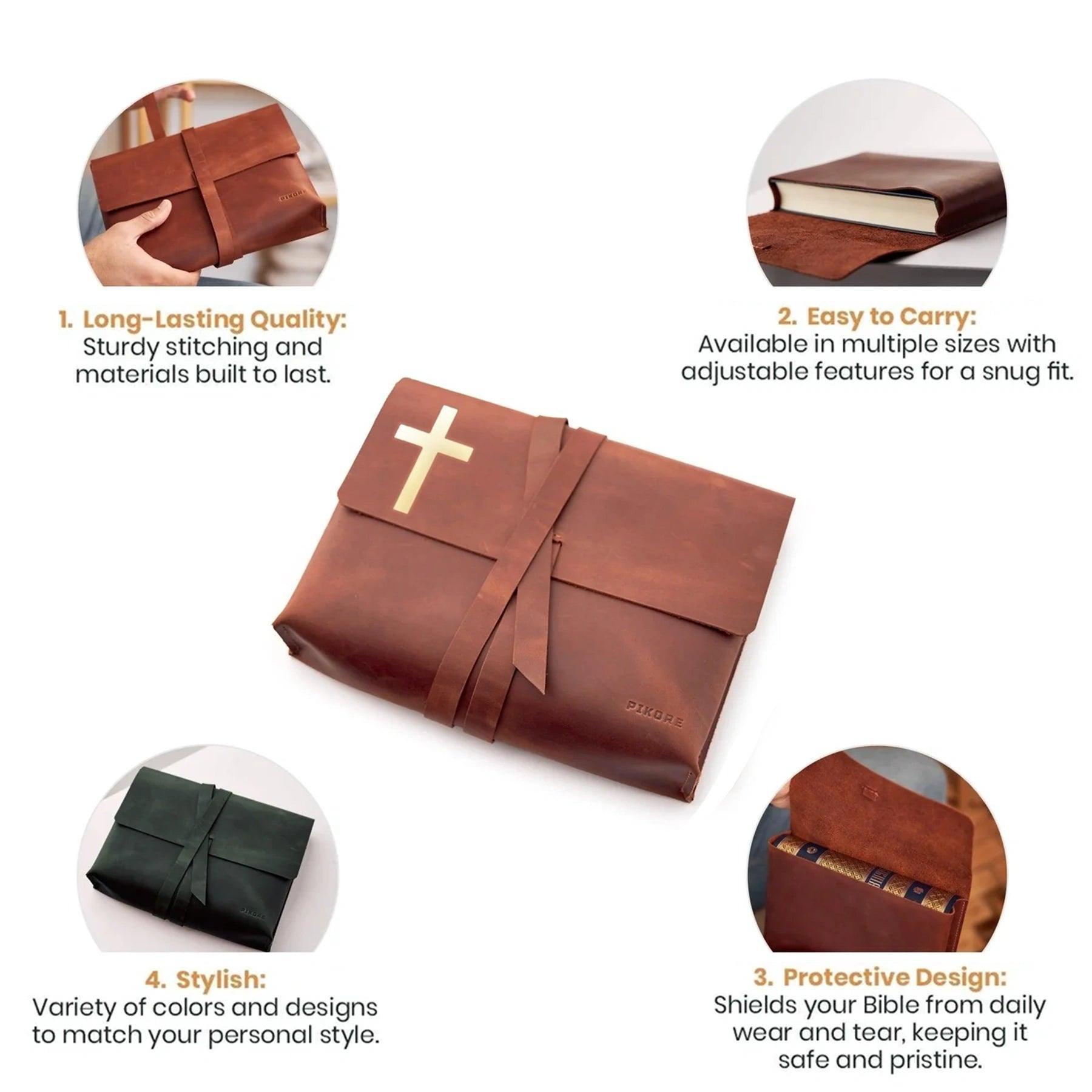 Classic Bible Cover - Durable & Stylish Protection for Your Holy Bible - Perfect for Church, Travel, and Daily Devotion