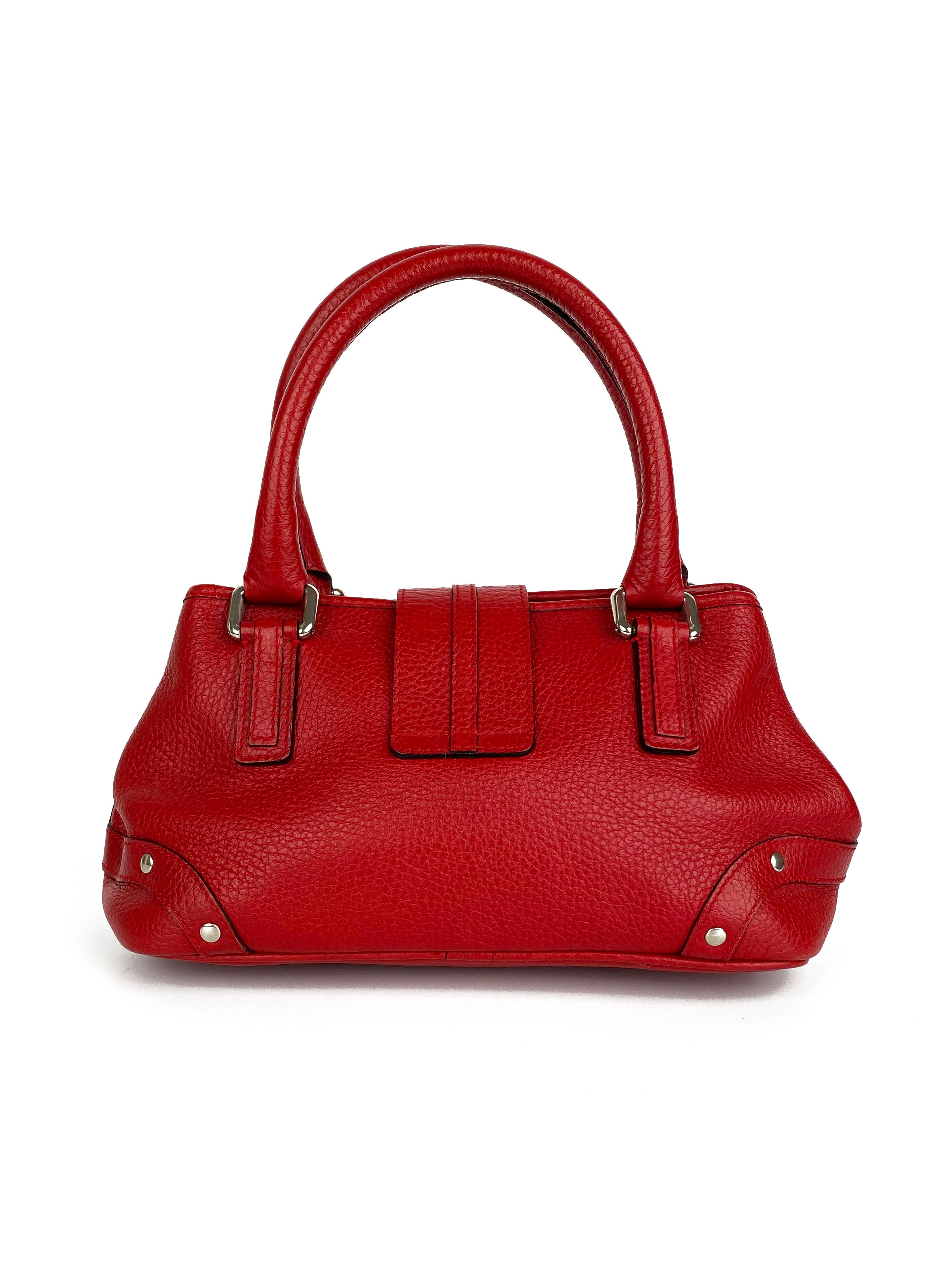 Authentic Burberry Small Vintage Crossbody Bag in Red | Luxury Leather Handbag for Women | Perfect for Date Night, Travel & Everyday Use