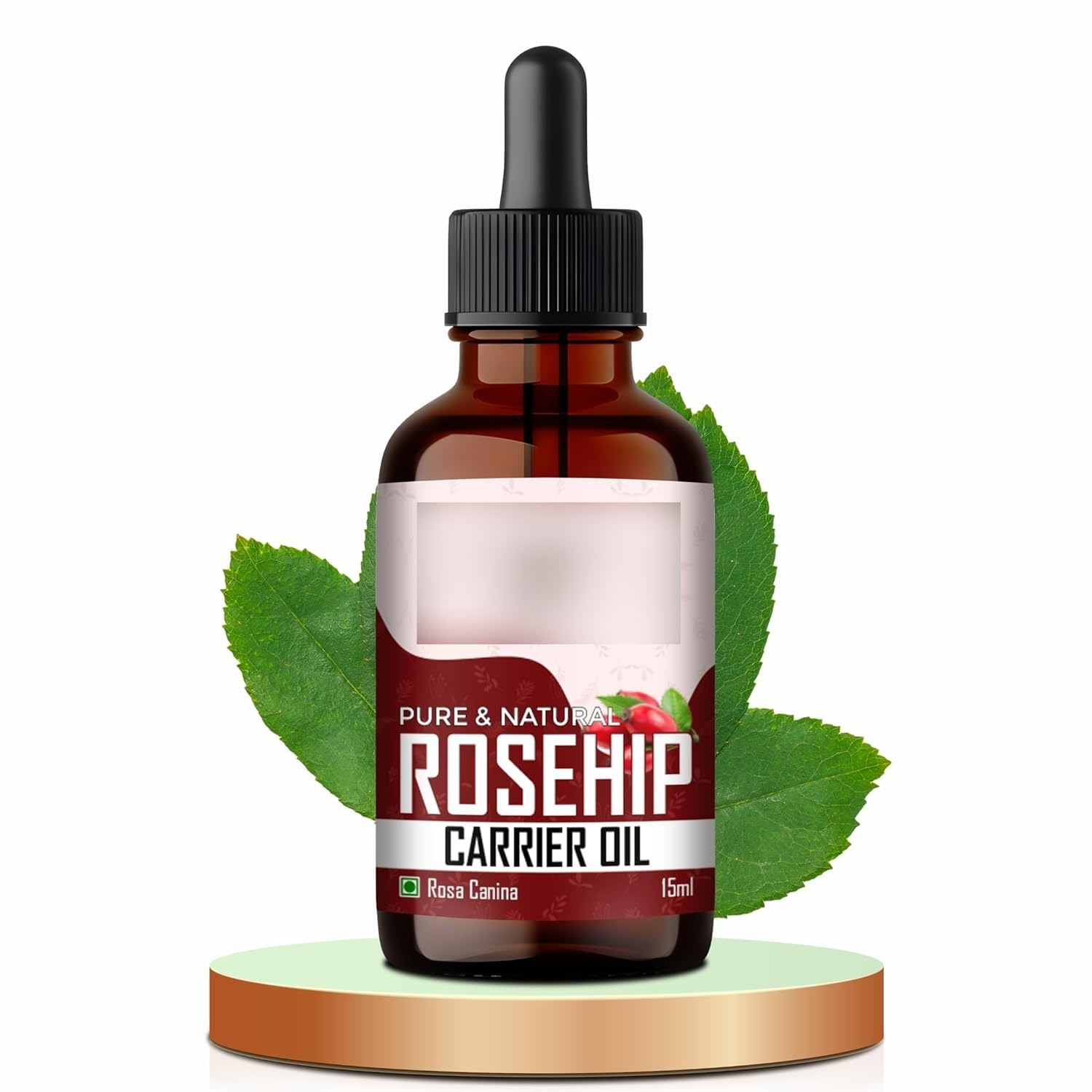 Organic Rosehip Oil for Face & Skin Care - Cold Pressed Rose Hip Oil for Men & Women - Hydrates Dry Skin, Reduces Wrinkles, Strengthens Nails & Hair - 15ml - Perfect for Night Routine, DIY Beauty & Natural Skincare