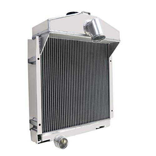 CoolingSky 4-Row Aluminum Radiator for International Farmall Tractor 100 130 200 230 Super AV A-1 & Super A, Super C - High-Performance Cooling Solution for Farming & Heavy-Duty Applications